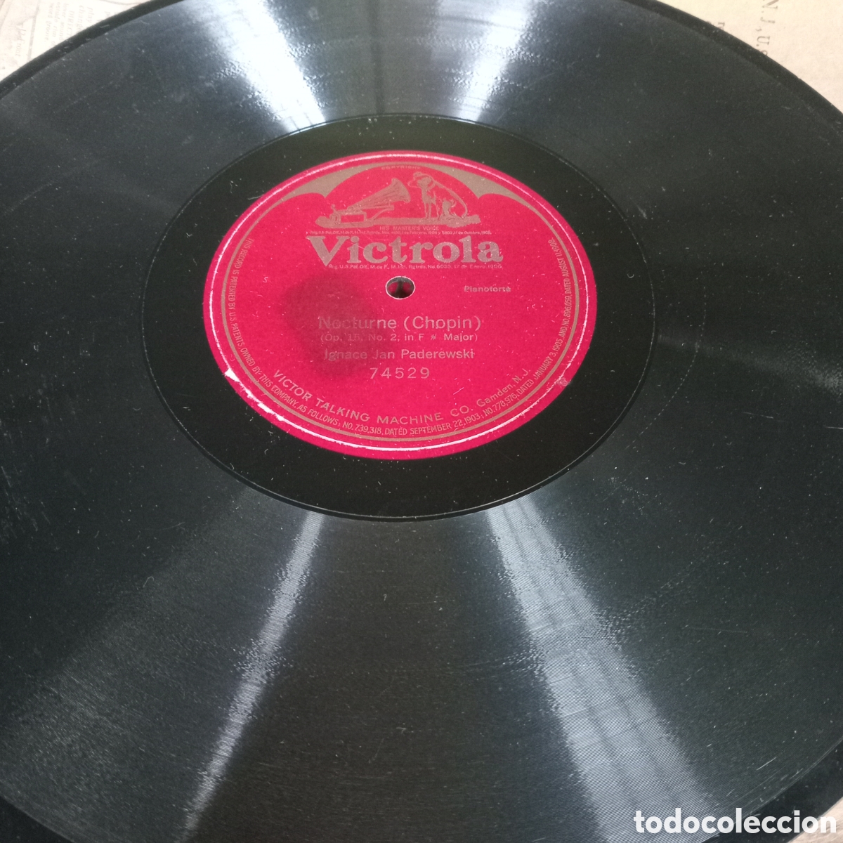 Discos de pizarra: NOCTURNO COPIN- IGNACE JAN PADEREWSKI - Foto 2