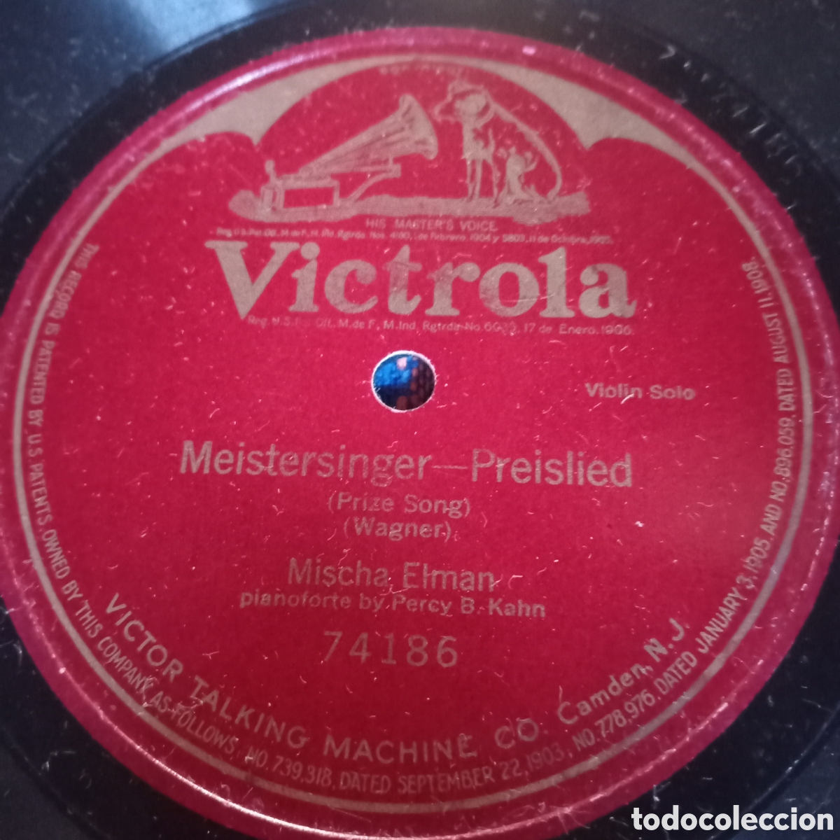 Discos de pizarra: .MISCHA ELMAM PIANO FORTE PERCY B KAHN - Foto 1