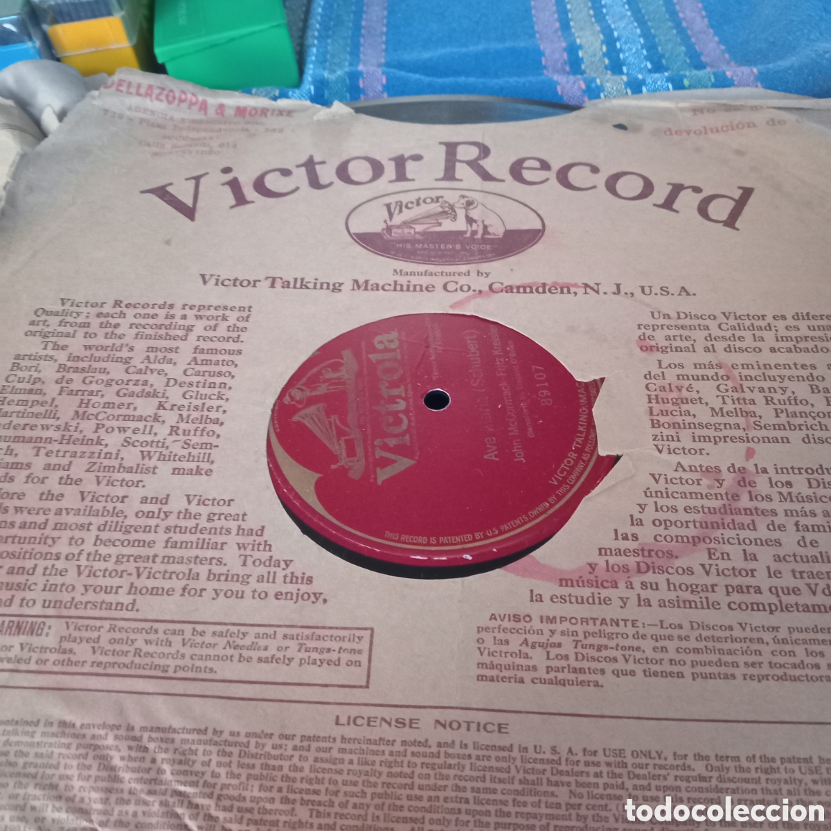 Discos de pizarra: AVE MARIA -JHON MACORMACK-FRITZ KREISLER - Foto 4
