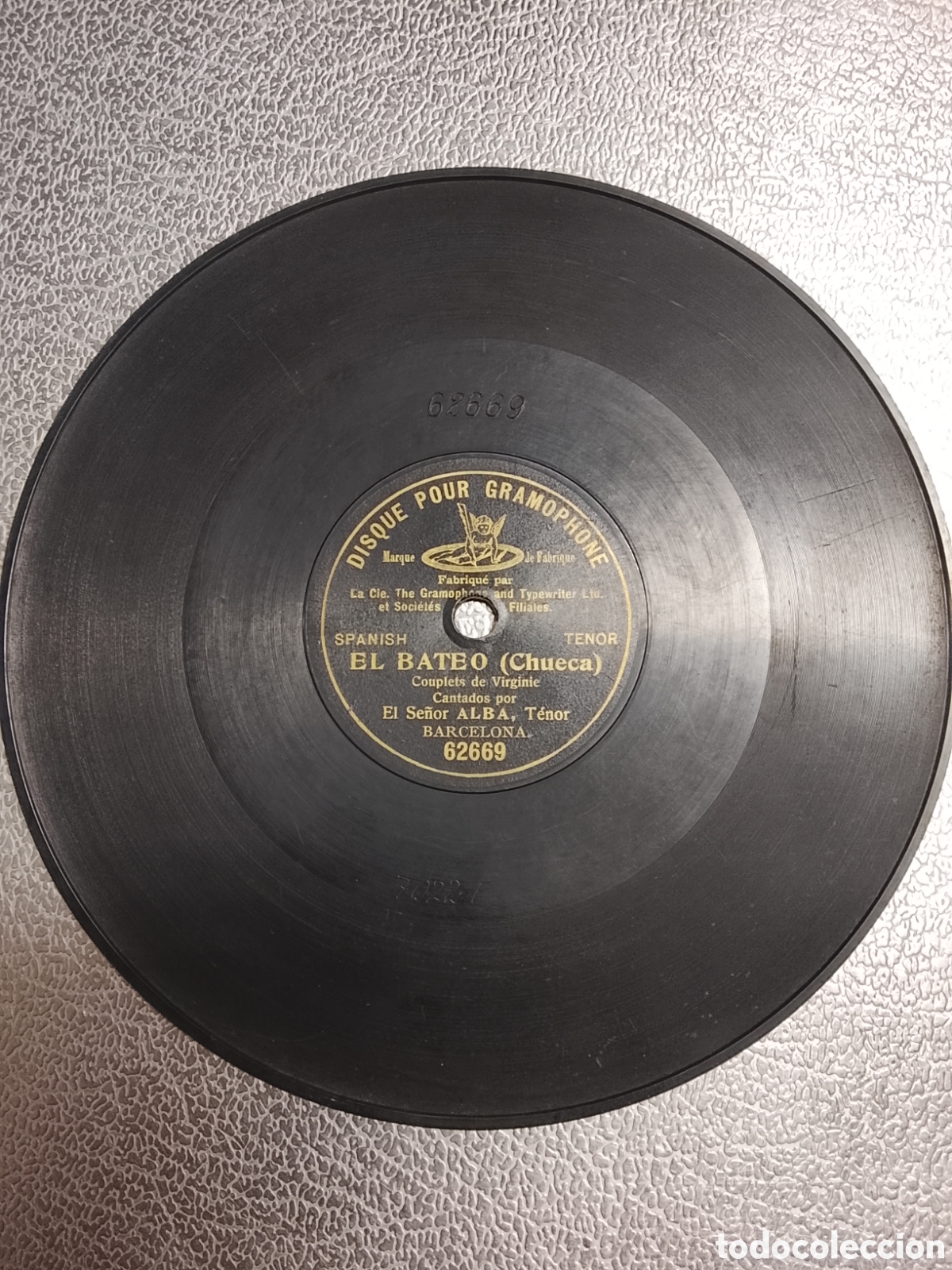 Discos de pizarra: Disco de pizarra el bateo tipo berliner 18 cent&iacute;metros gramophone - Foto 1