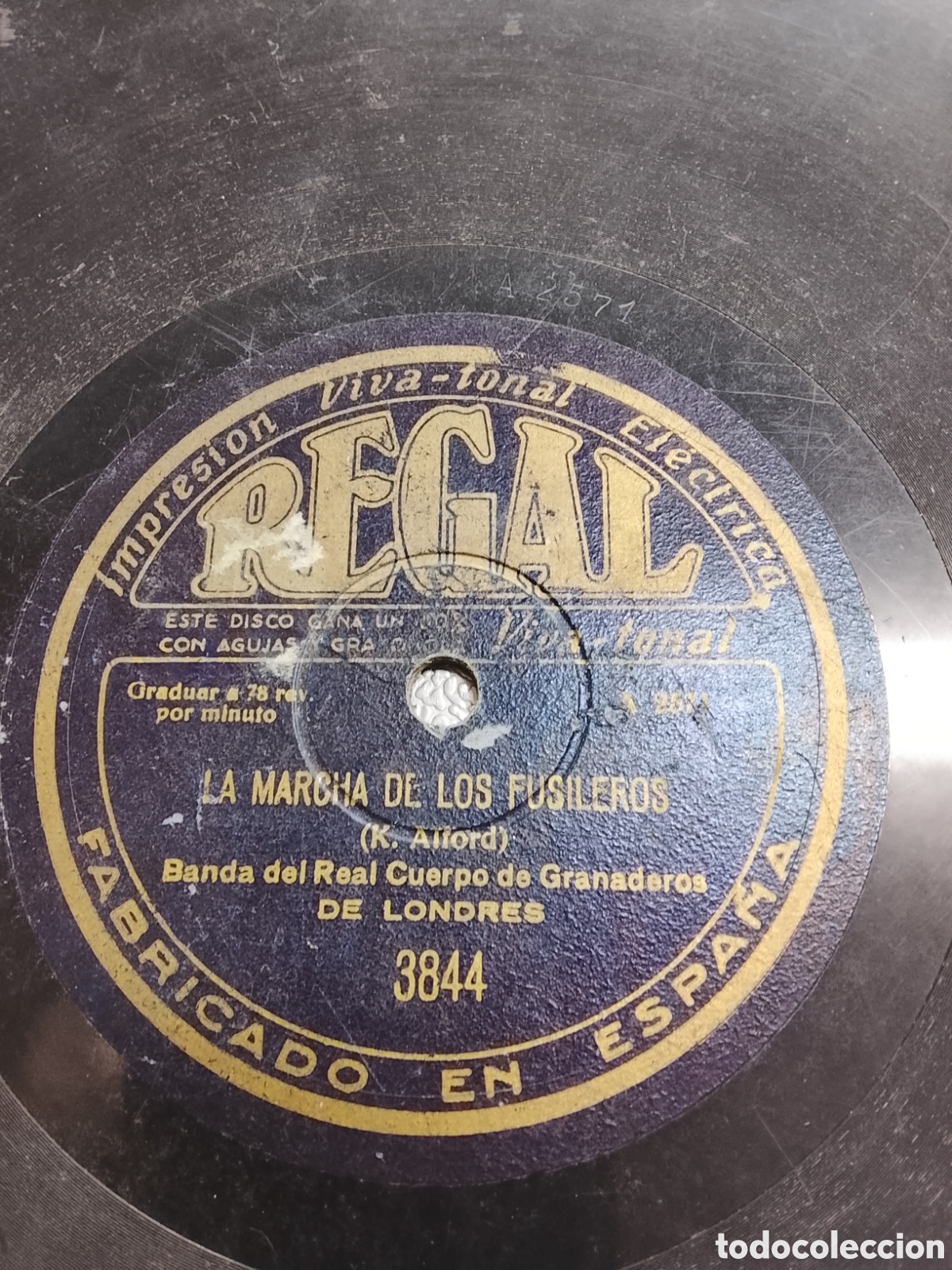 Discos de pizarra: Disco de pizarra la marcha de los fusileros - Foto 1