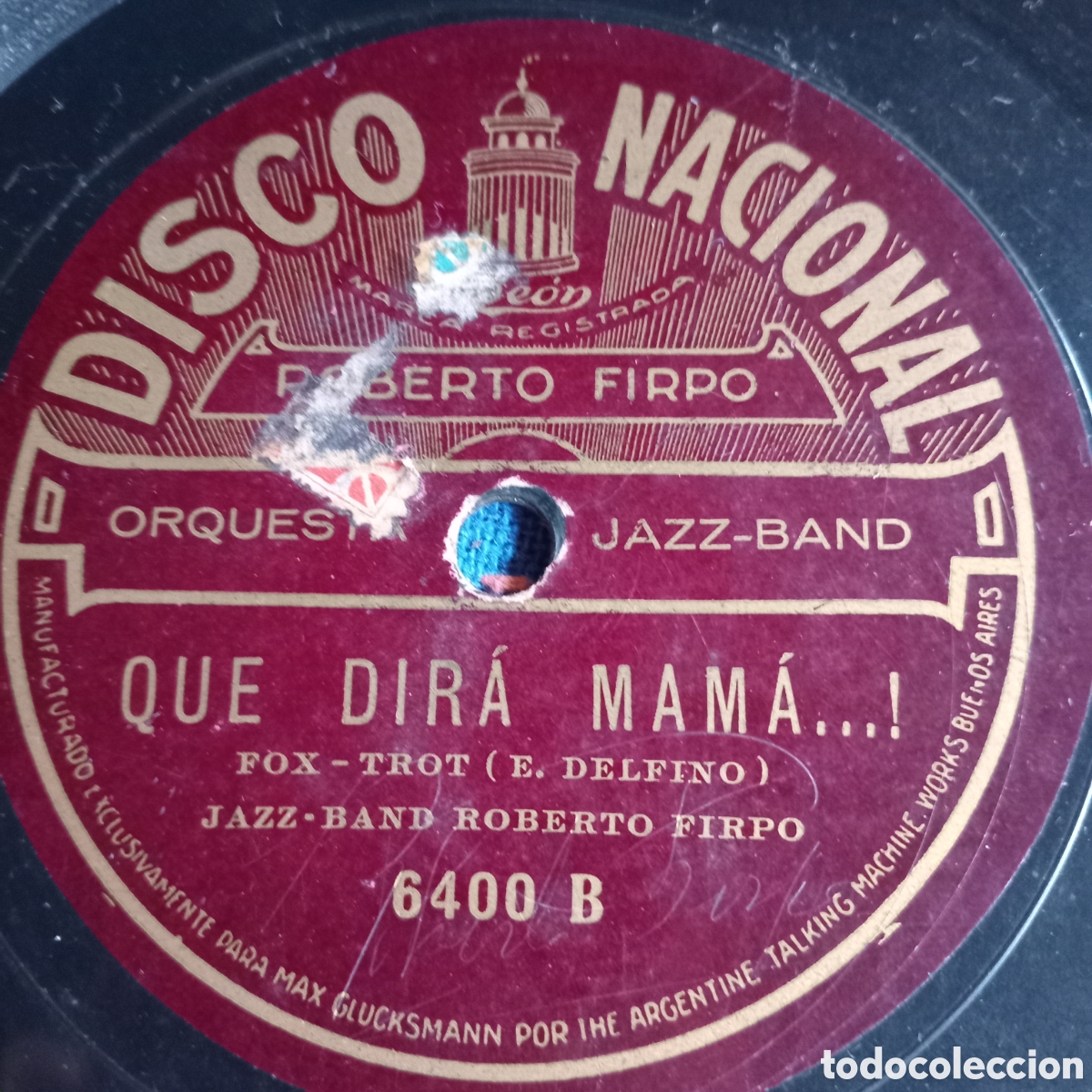 Discos de pizarra: ROBERTO FIRPO UN FOXTRO Y UN TANGO - Foto 1