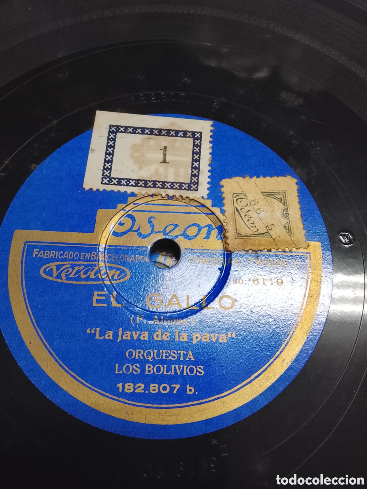 Discos de pizarra: Disco de pizarra el gallo los Bolivios - Foto 2