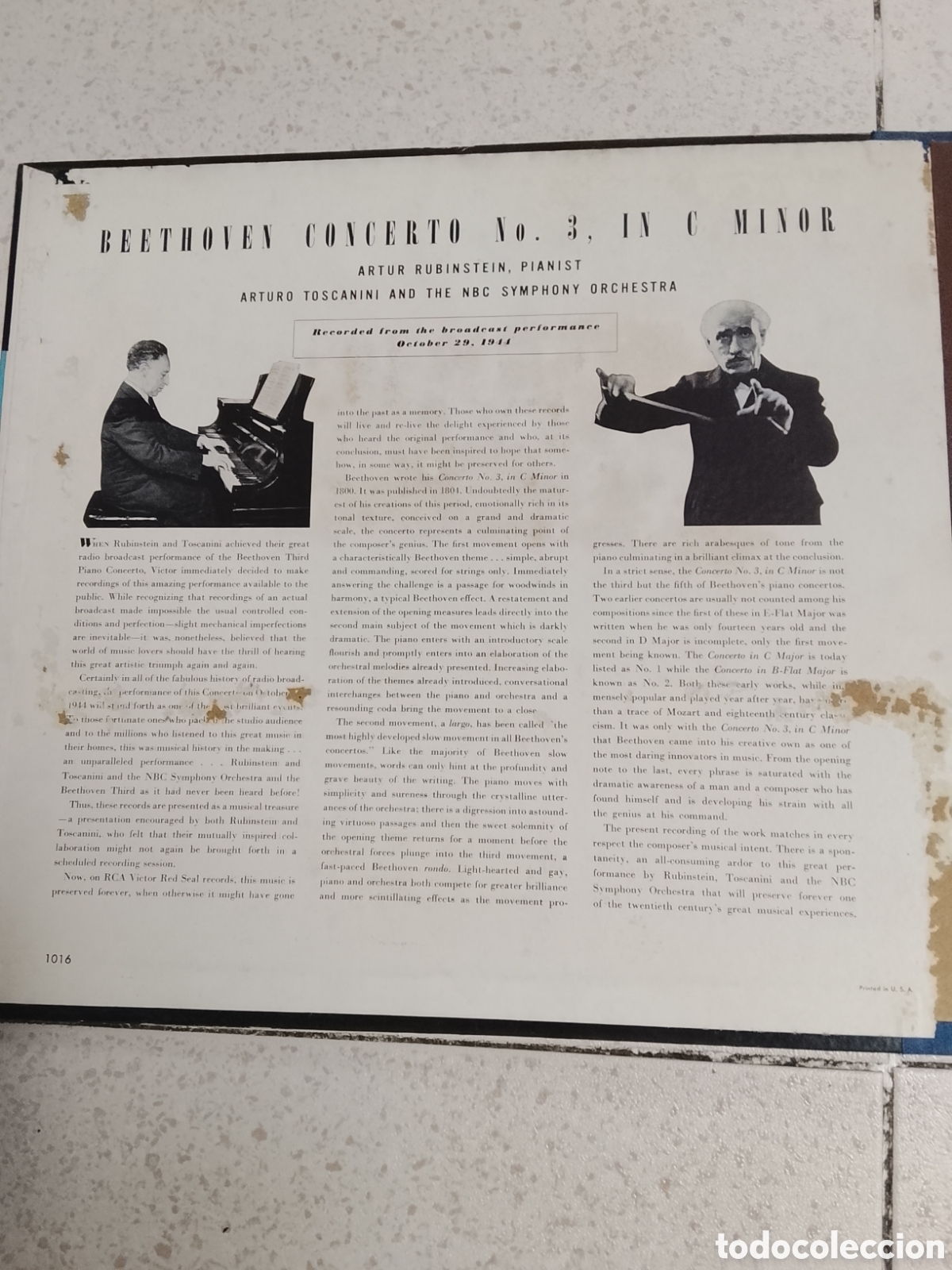 Discos de pizarra: &Aacute;lbum de discos Beethoven concerto No3 - Foto 2