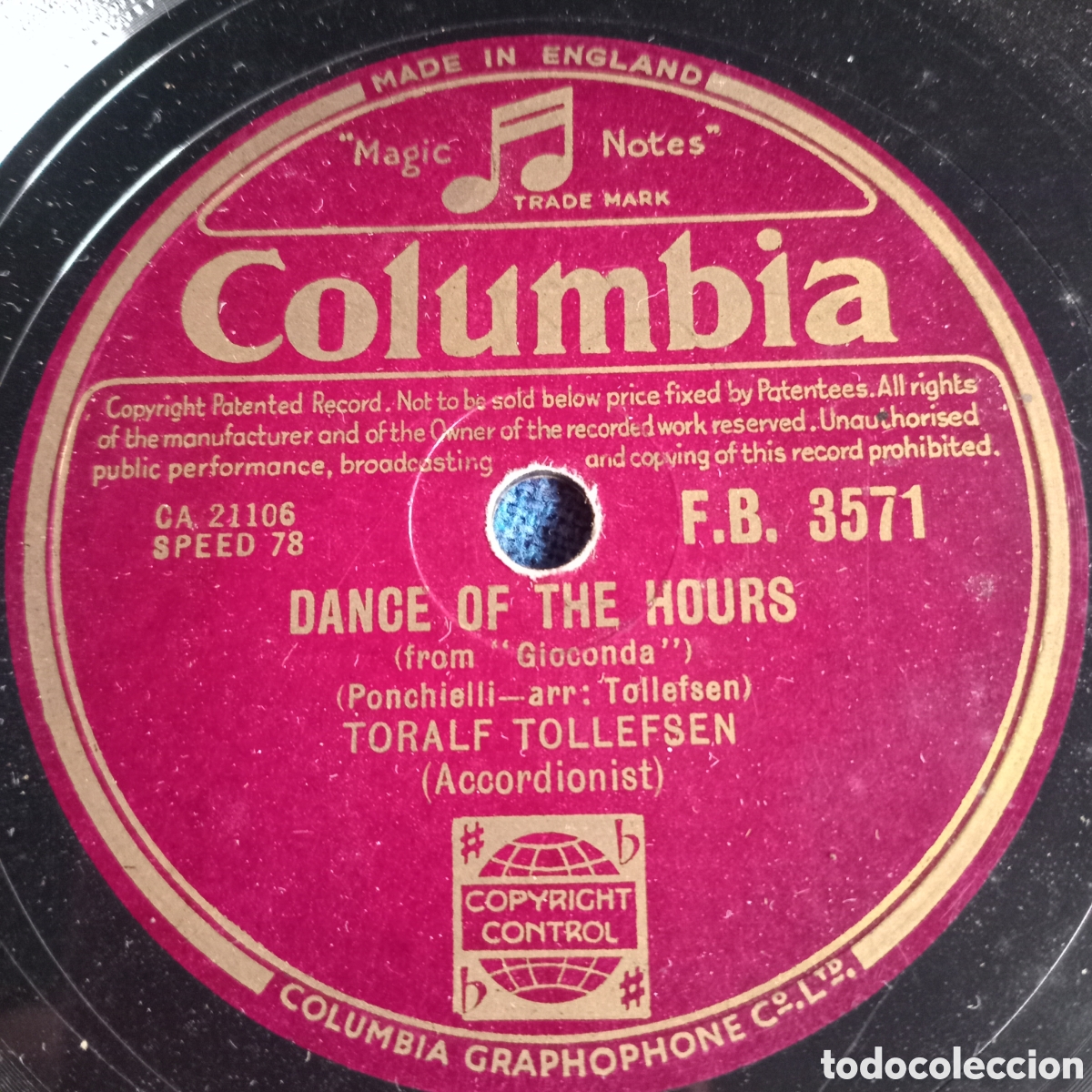 Discos de pizarra: DANZA DE LAS HORAS - - Foto 1