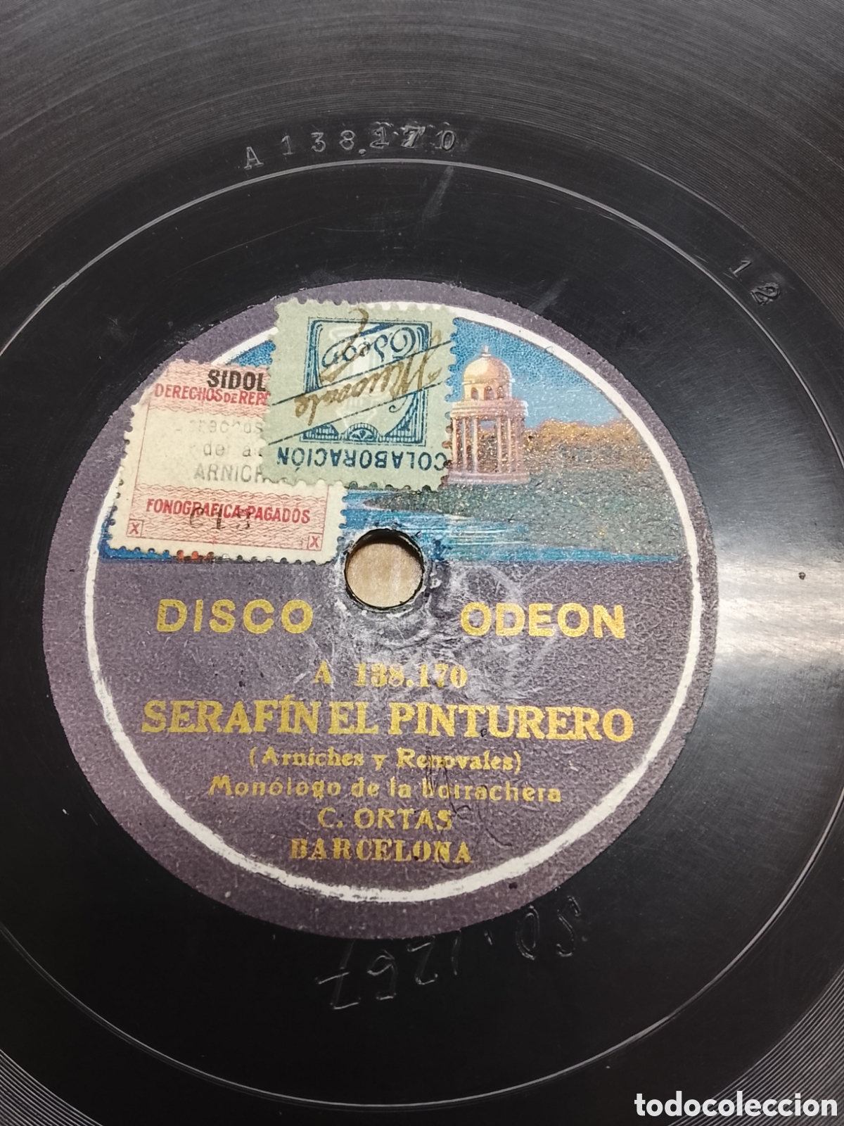 Discos de pizarra: Disco de pizarra Seraf&iacute;n el pinturero - Foto 1