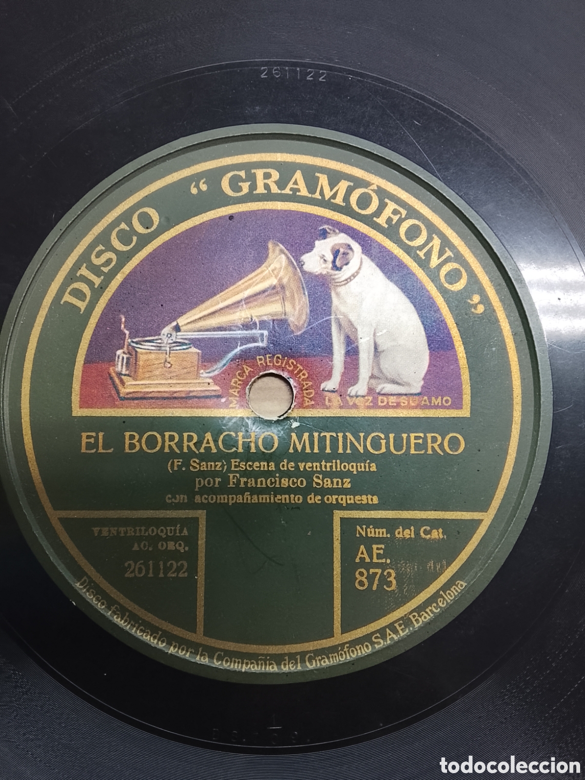 Discos de pizarra: Disco de pizarra entierro de pueblo - Foto 1