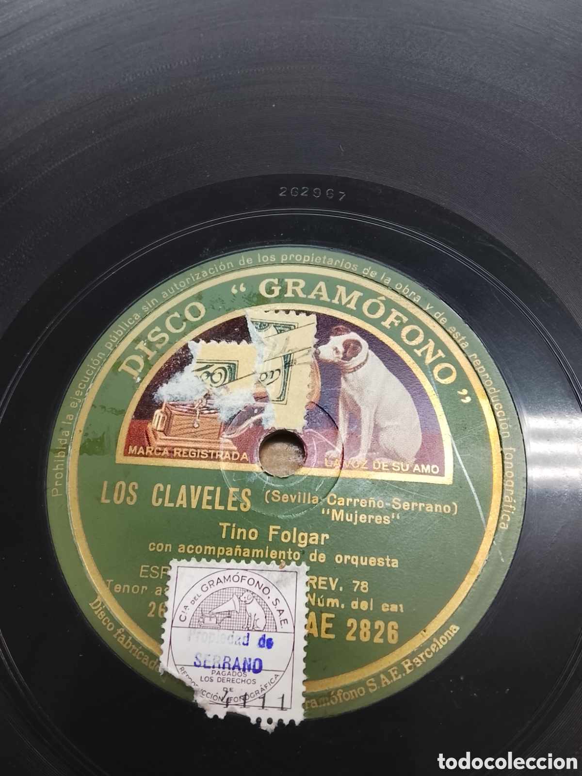 Discos de pizarra: Disco de pizarra los claveles tino folgar - Foto 2