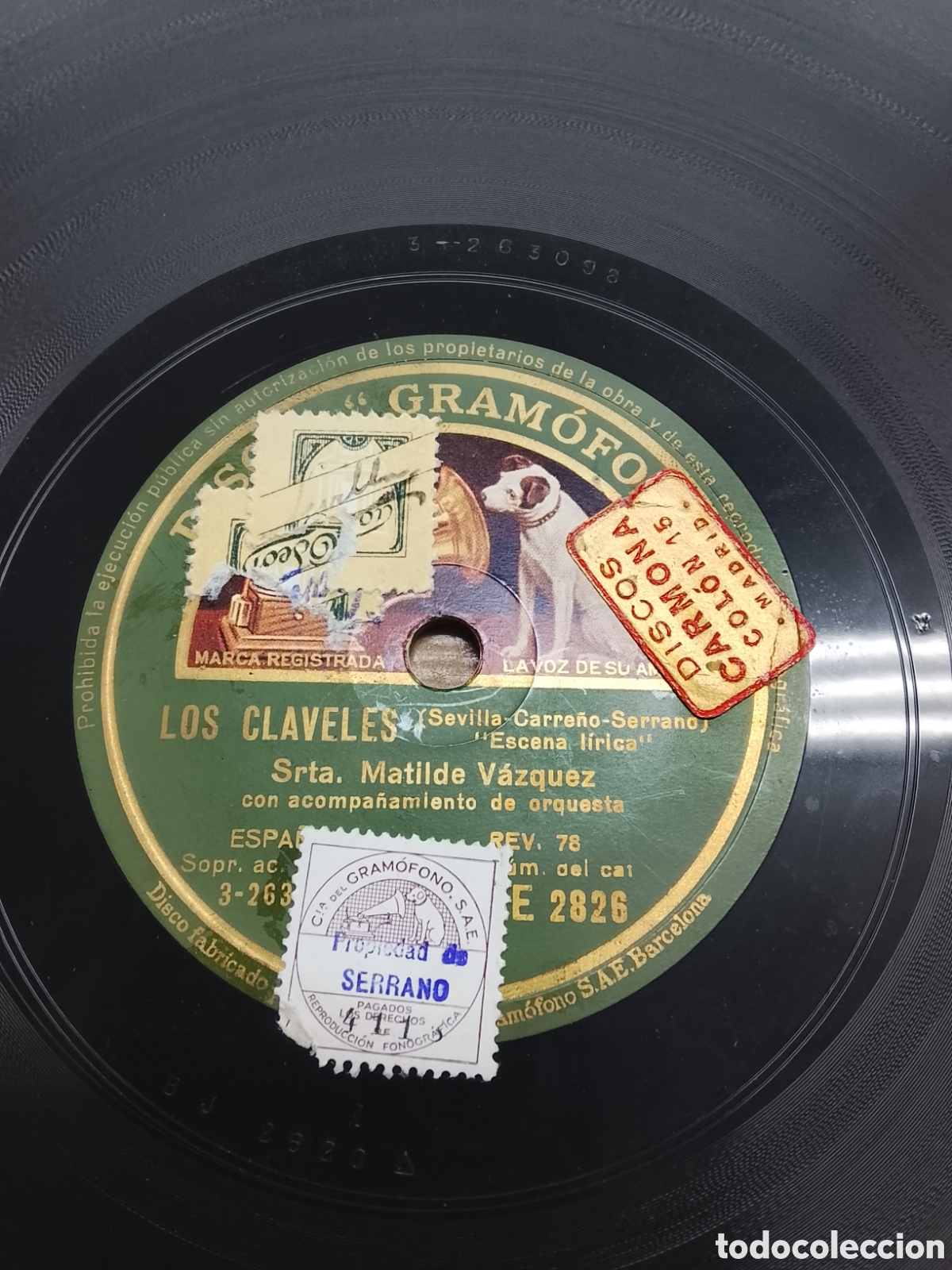 Discos de pizarra: Disco de pizarra los claveles tino folgar - Foto 1