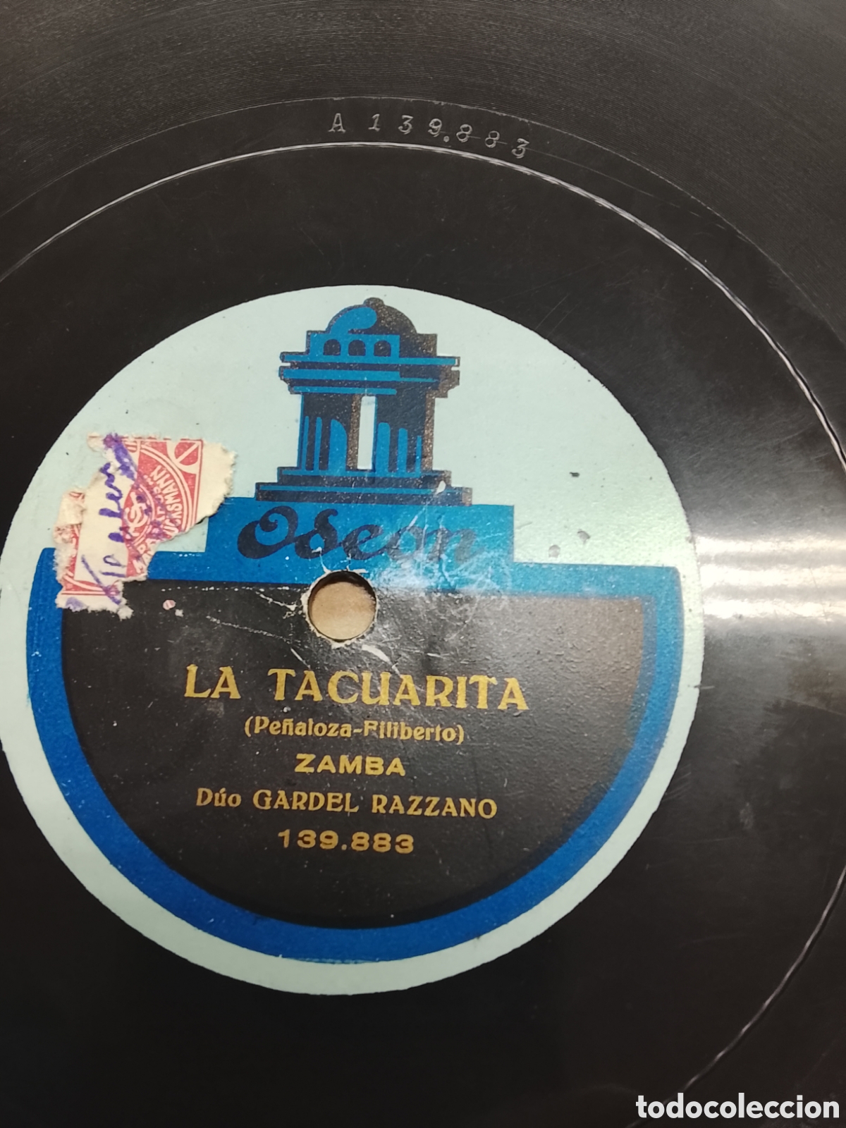 Discos de pizarra: Disco de pizarra nubes de humo Gardel - Foto 2