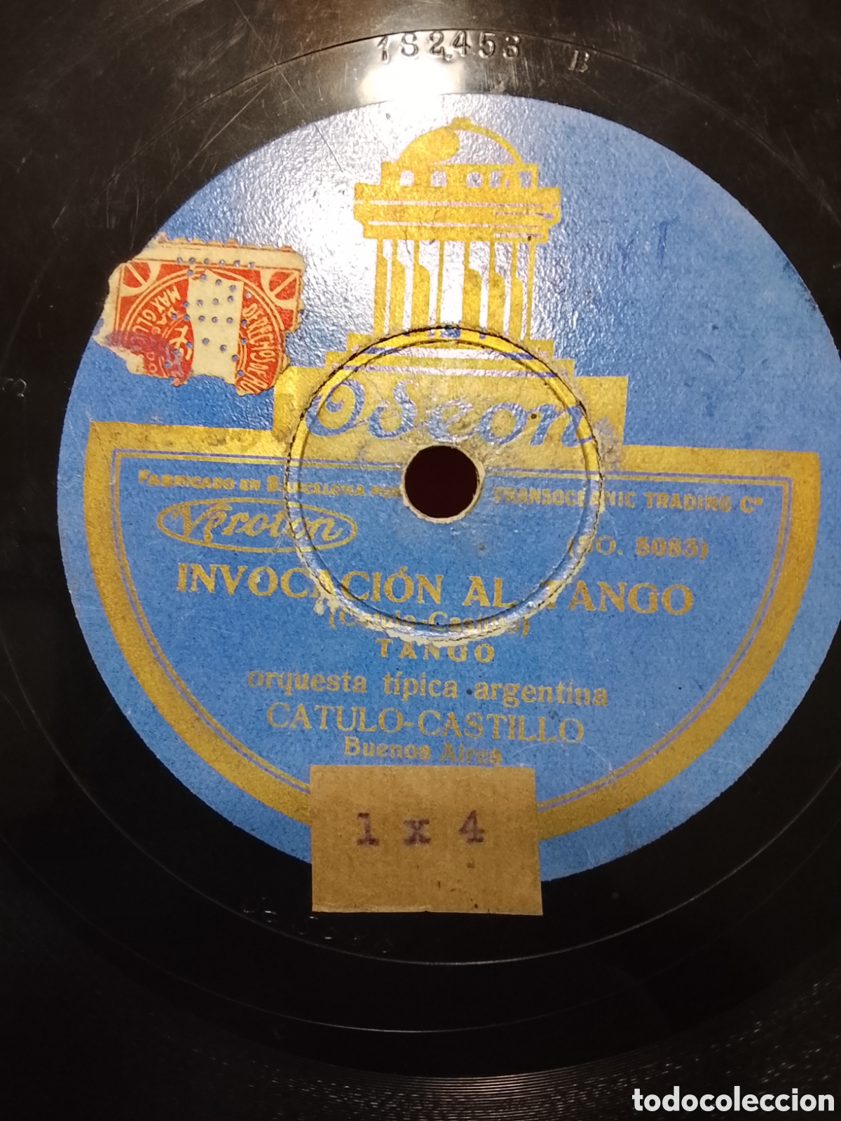 Discos de pizarra: Disco de pizarra invocaci&oacute;n al tango catulo castillo - Foto 1