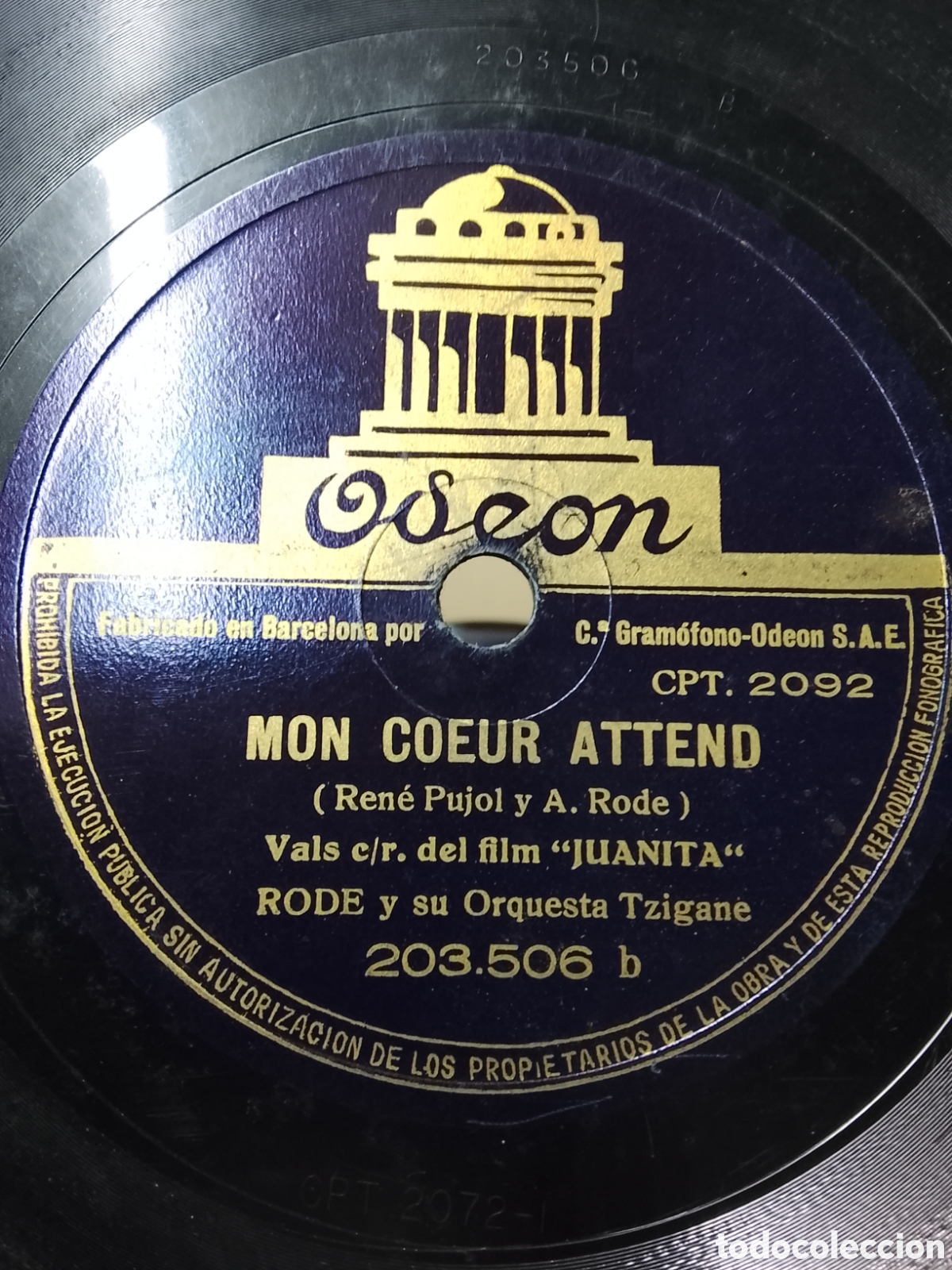 Discos de pizarra: Disco de pizarra Juanita rumba gitana - Foto 2