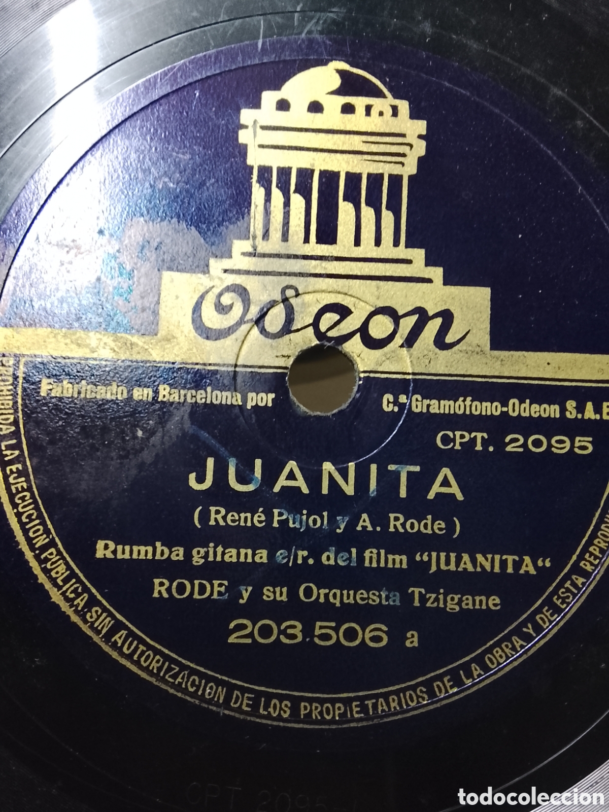 Discos de pizarra: Disco de pizarra Juanita rumba gitana - Foto 1
