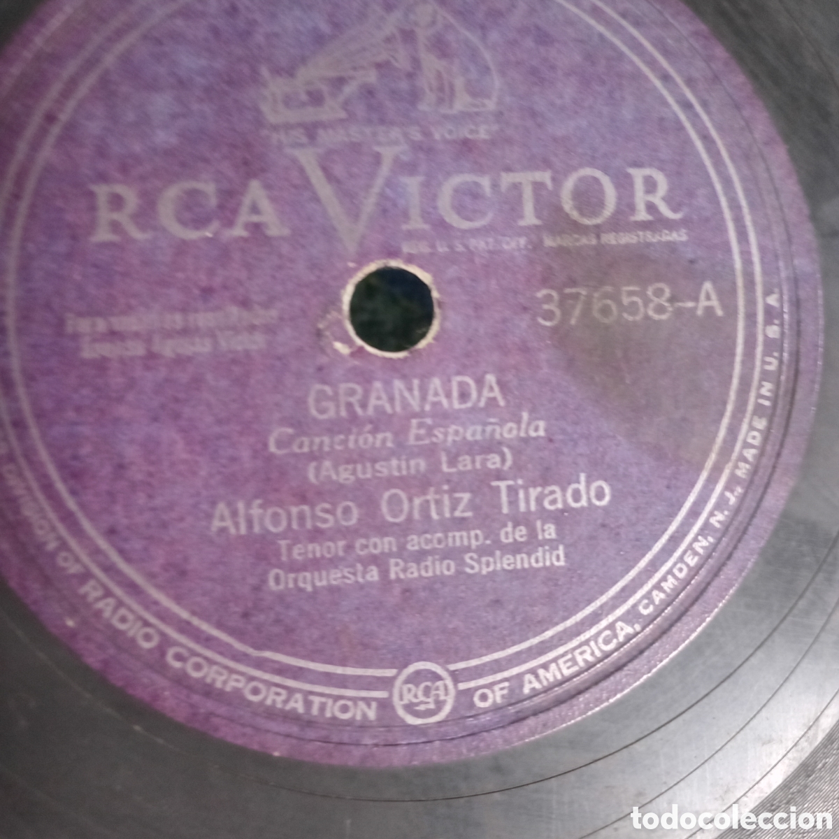 Discos de pizarra: ALFONSO O. TIRADO - TOLEDO- GRANADA - Foto 2
