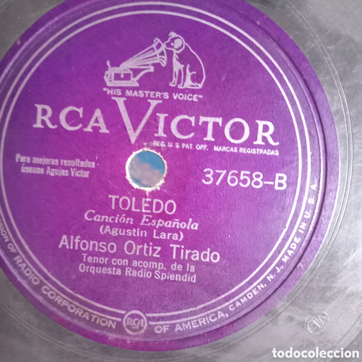 Discos de pizarra: ALFONSO O. TIRADO - TOLEDO- GRANADA - Foto 1