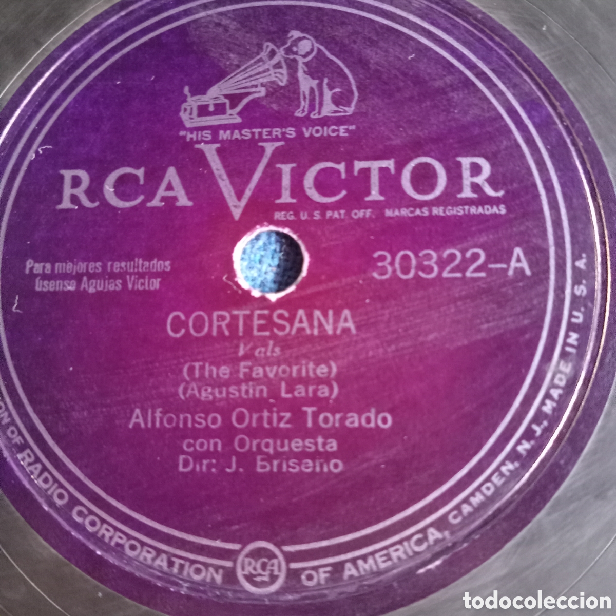 Discos de pizarra: ALFONSO O. TIRADO &rdquo; LA IOS ROJOS&rdquo; -CORTESANA - Foto 1