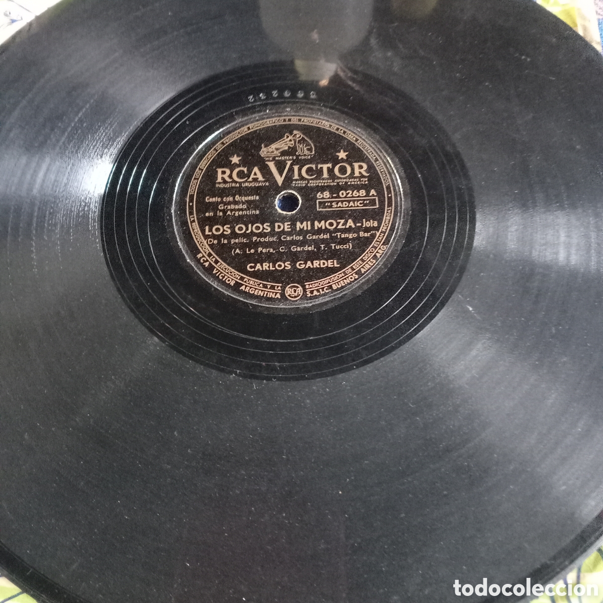 Discos de pizarra: CARLIS GARDEL- LOS OJOS DE MI MOZA Y AMSRGURA - Foto 3
