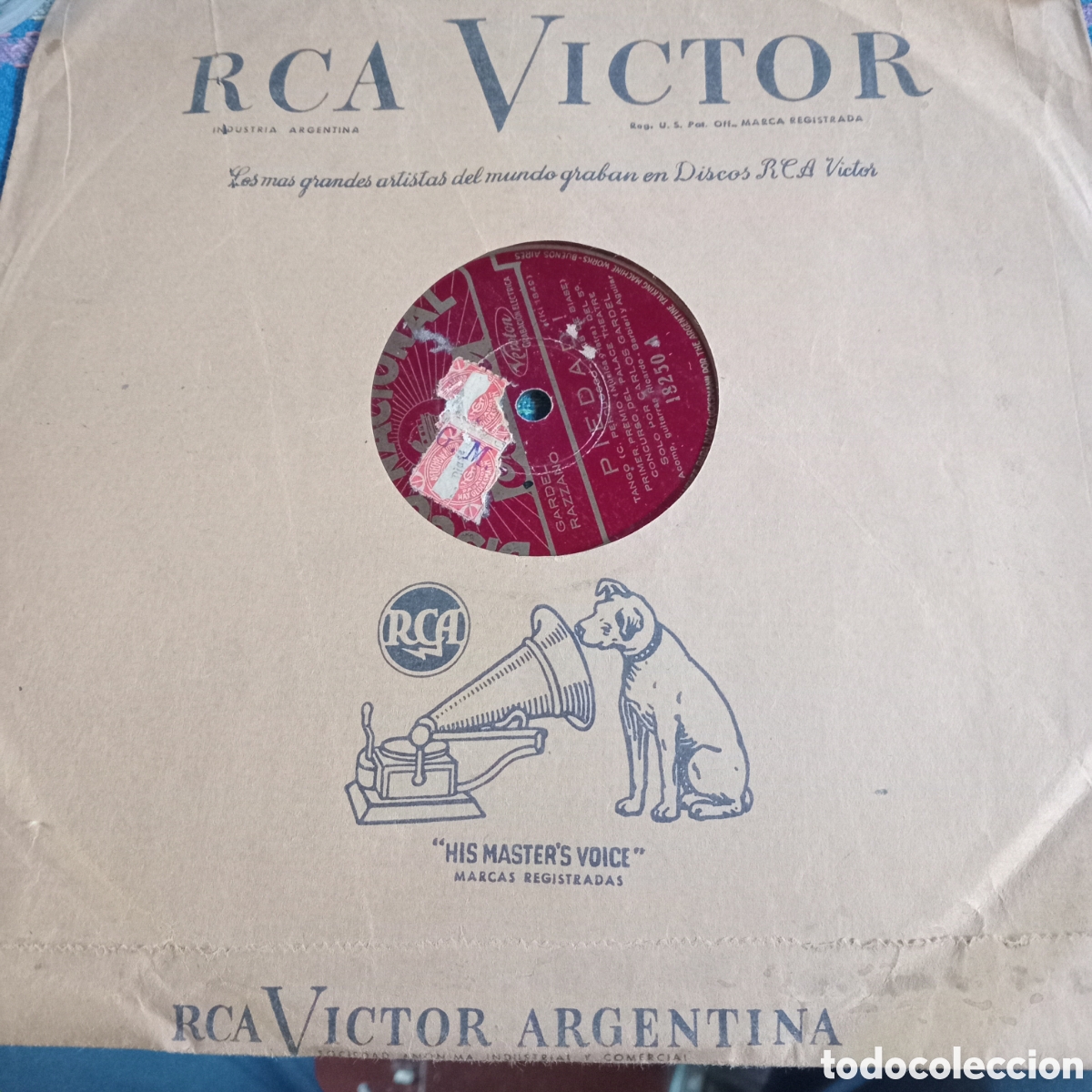 Discos de pizarra: PIEDAD 1er. Premio del 5 Concurso del palacio teatro C. Gardel - Foto 3
