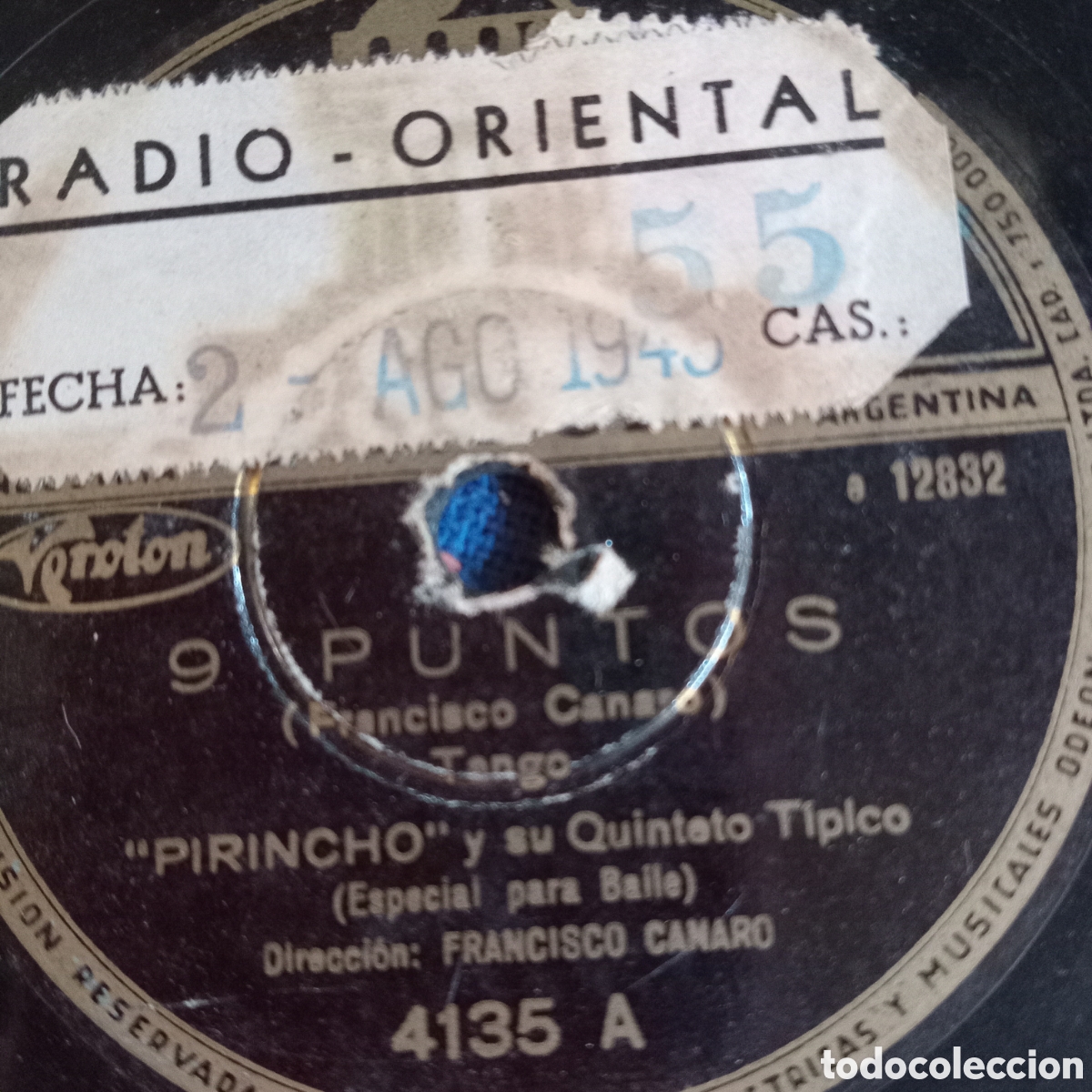 Discos de pizarra: PIRICHO Y SU ORQUESTA TIPICA .PARA NO PARAR DE BAILAR - Foto 2