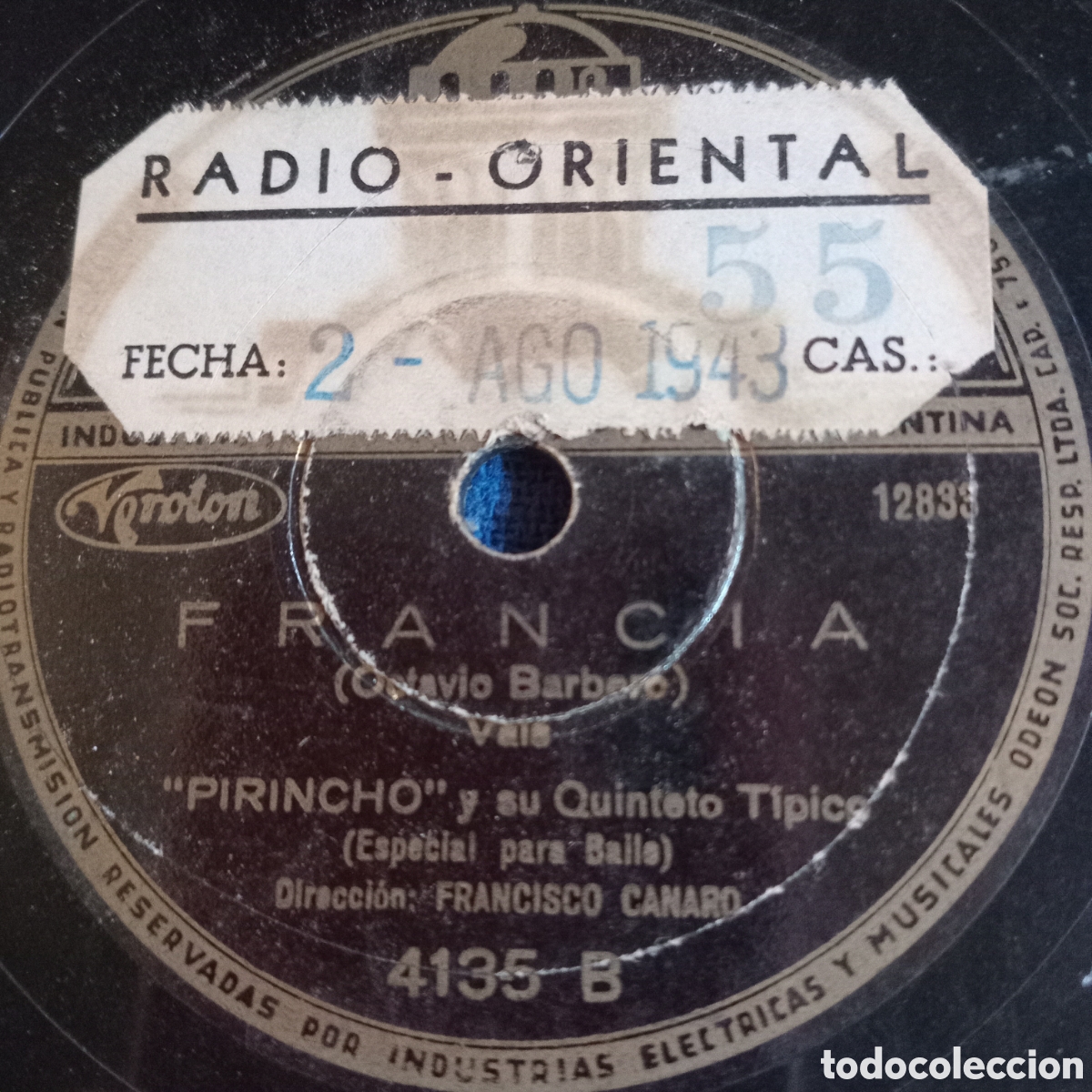 Discos de pizarra: PIRICHO Y SU ORQUESTA TIPICA .PARA NO PARAR DE BAILAR - Foto 1
