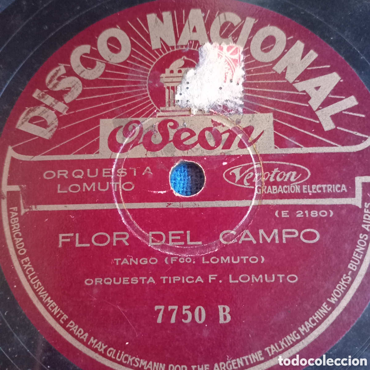 Discos de pizarra: F.LOMUTO Y SU ORQUESTA TIPICA - Foto 1