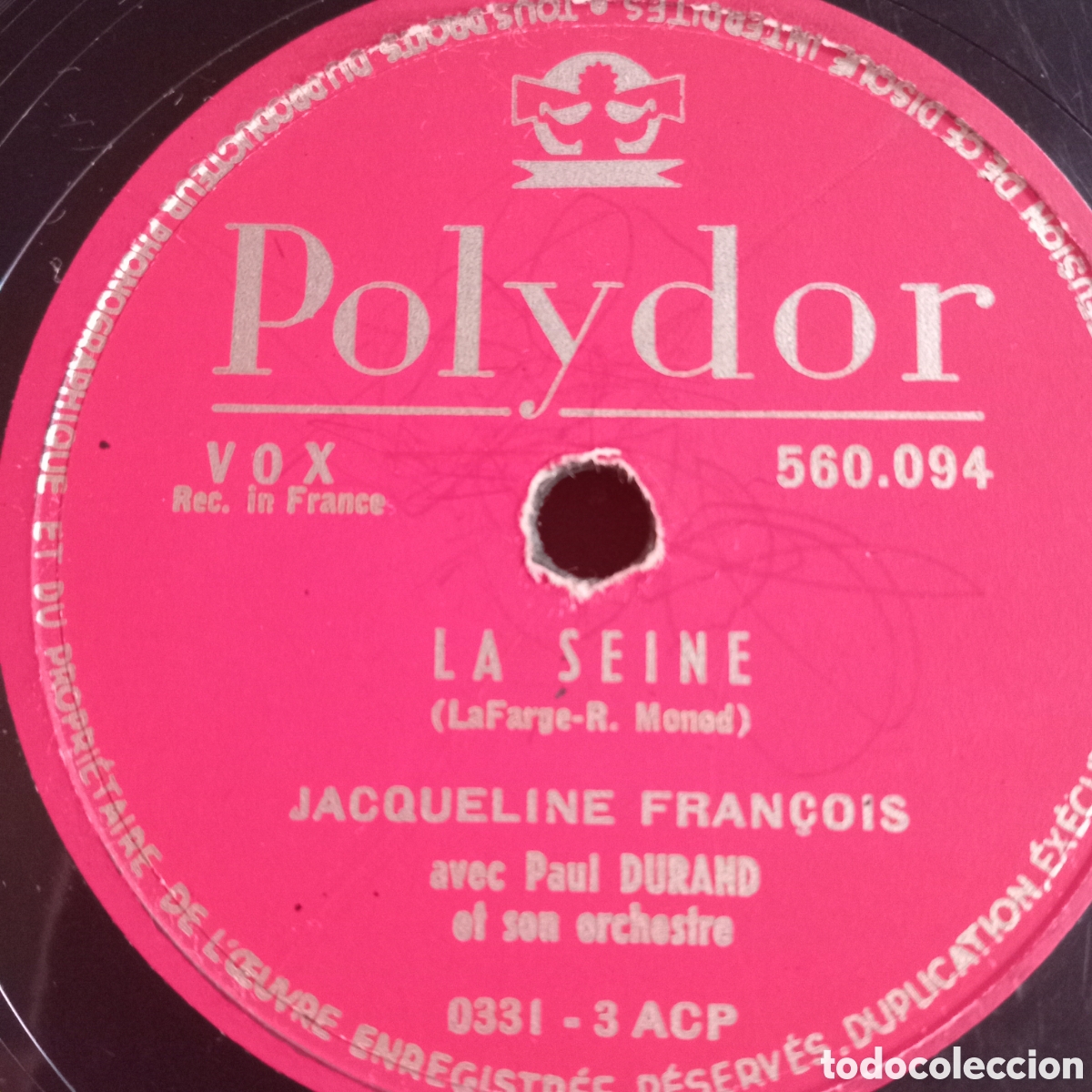 Discos de pizarra: JACQUELINE FRANCOIS - GRABADO EN FRANCIA - Foto 1