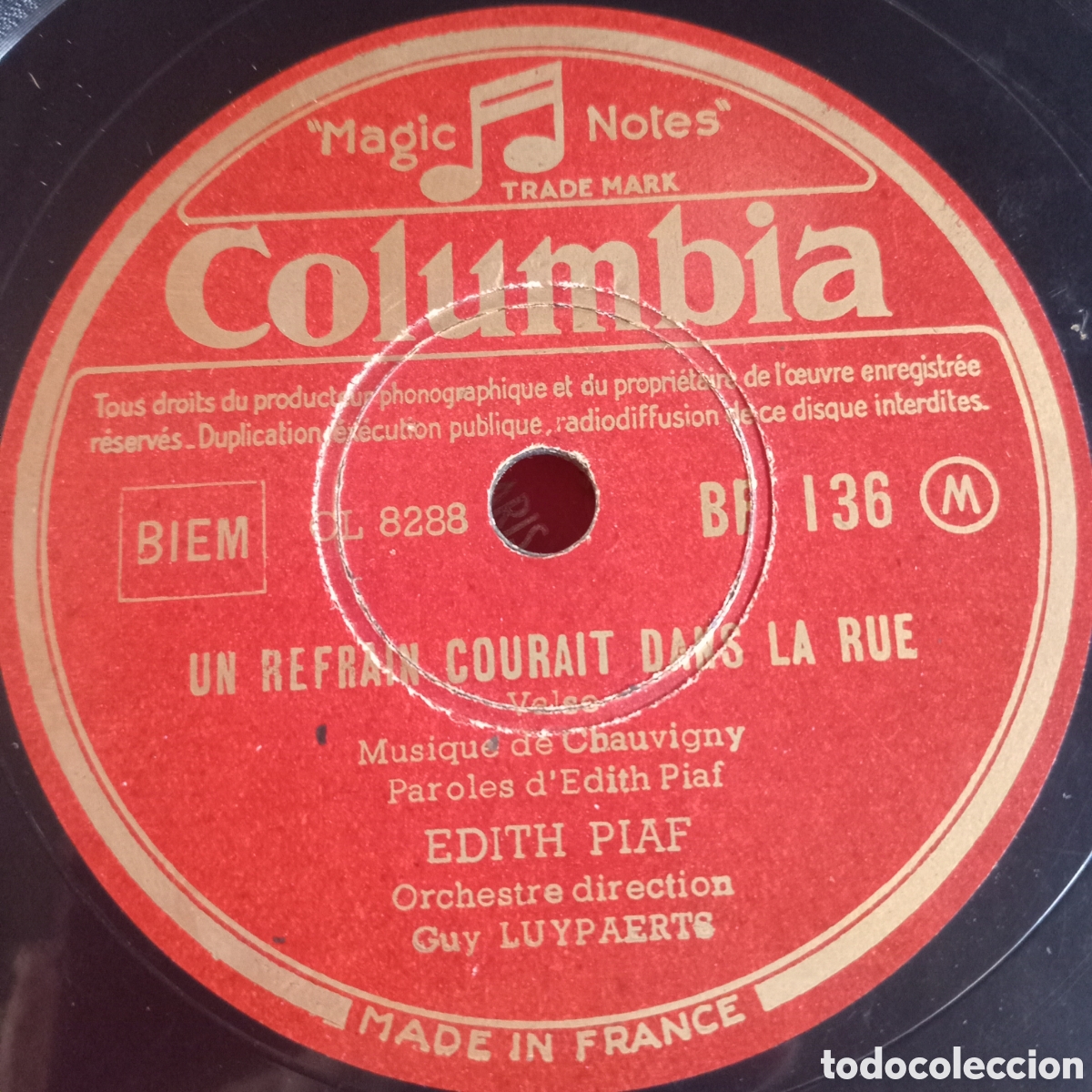 Discos de pizarra: EDITH PIAF CANTA LA VIDA EN ROSE - Foto 2
