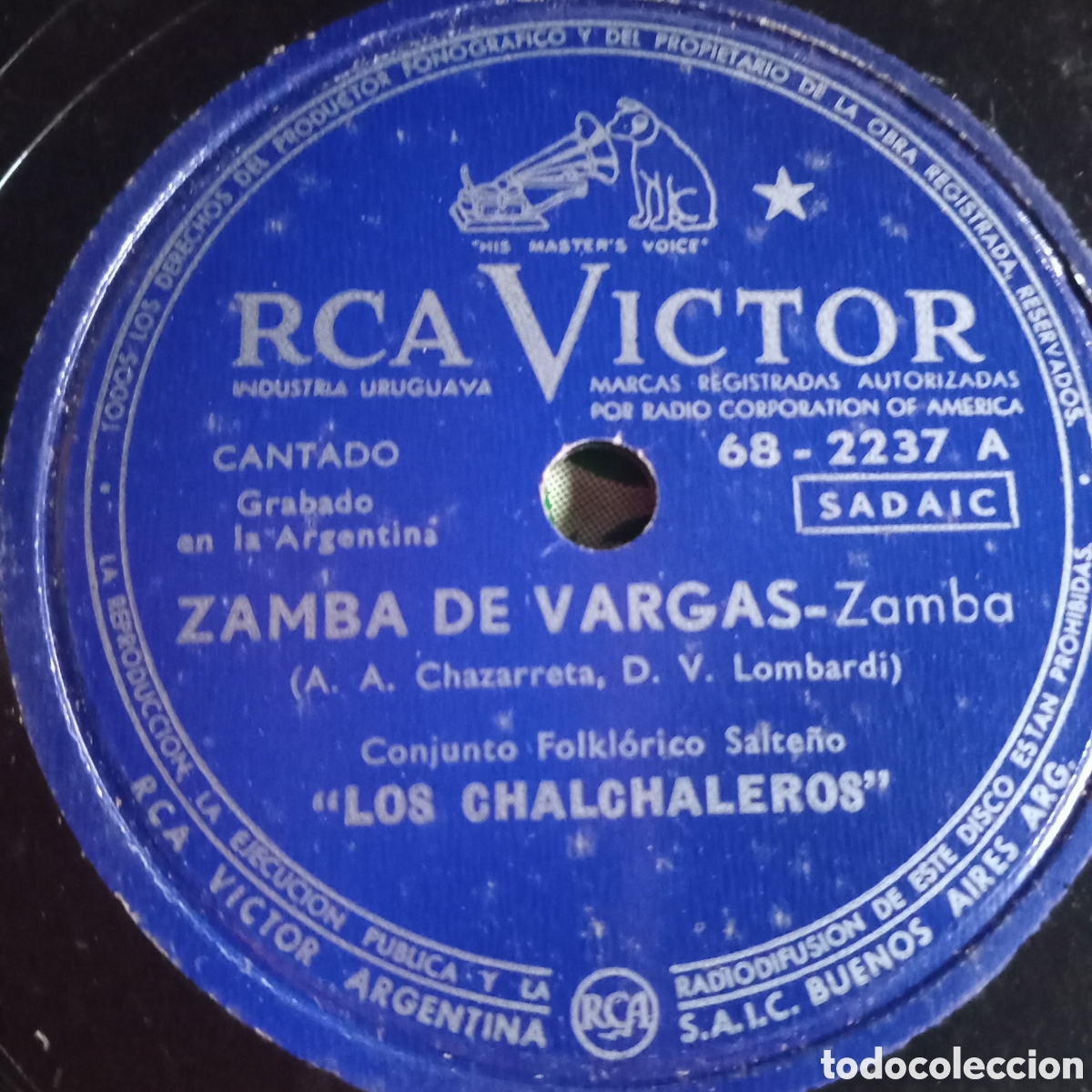 Discos de pizarra: SAMBA DE VARGAS - LOS CHACHALETOS - Foto 1