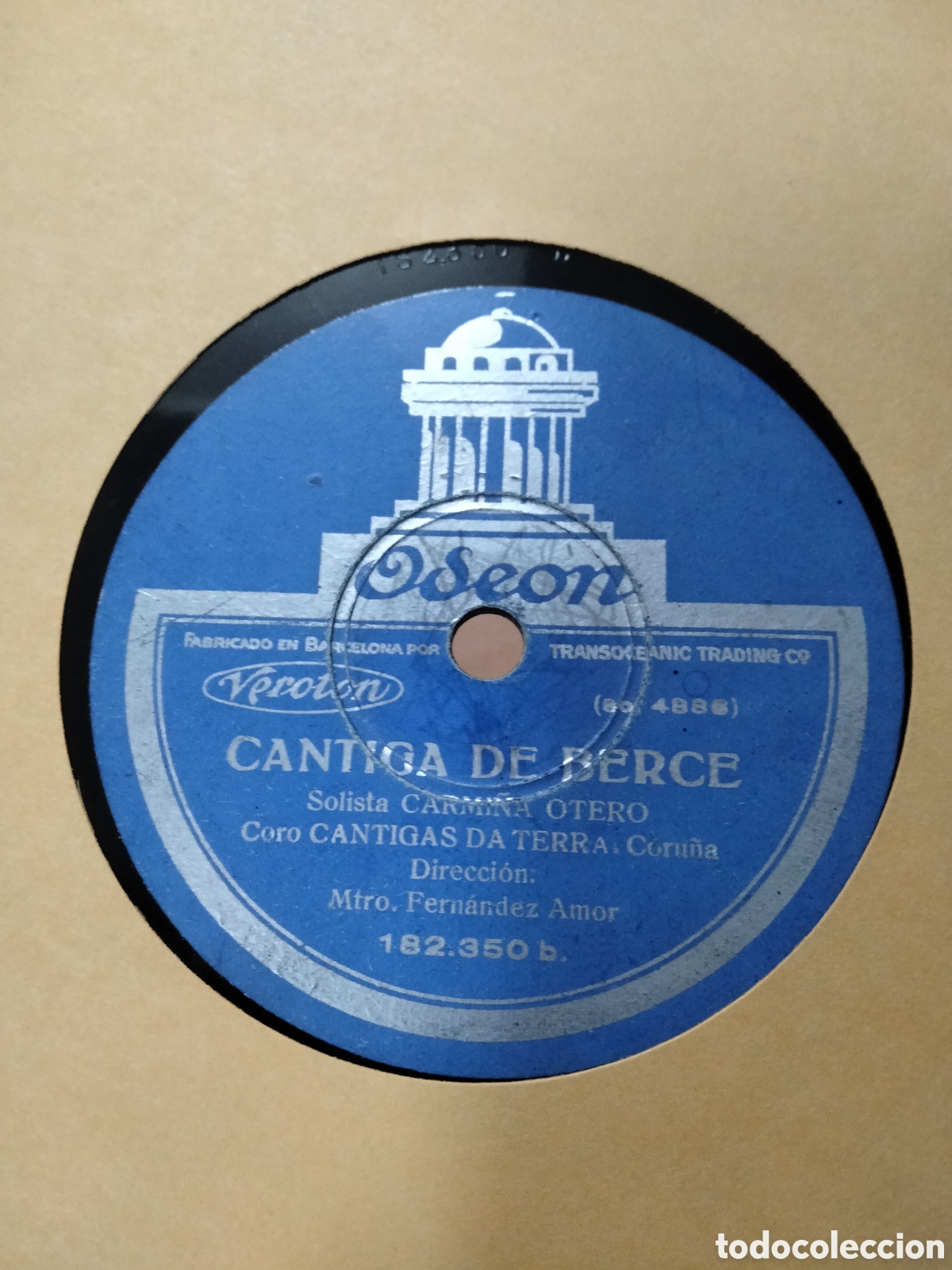 Discos de pizarra: 4 Discos Gallegos Cantigas da terra. - Foto 2
