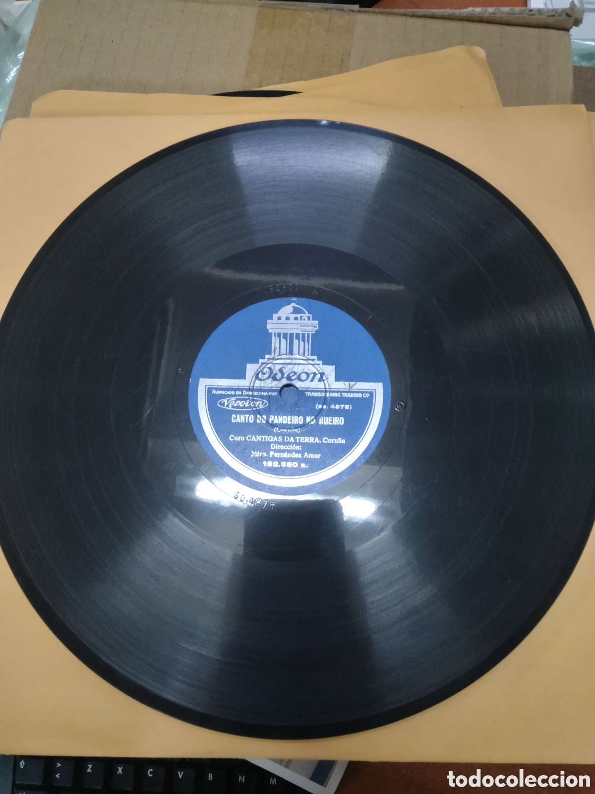 Discos de pizarra: 4 Discos Gallegos Cantigas da terra. - Foto 4