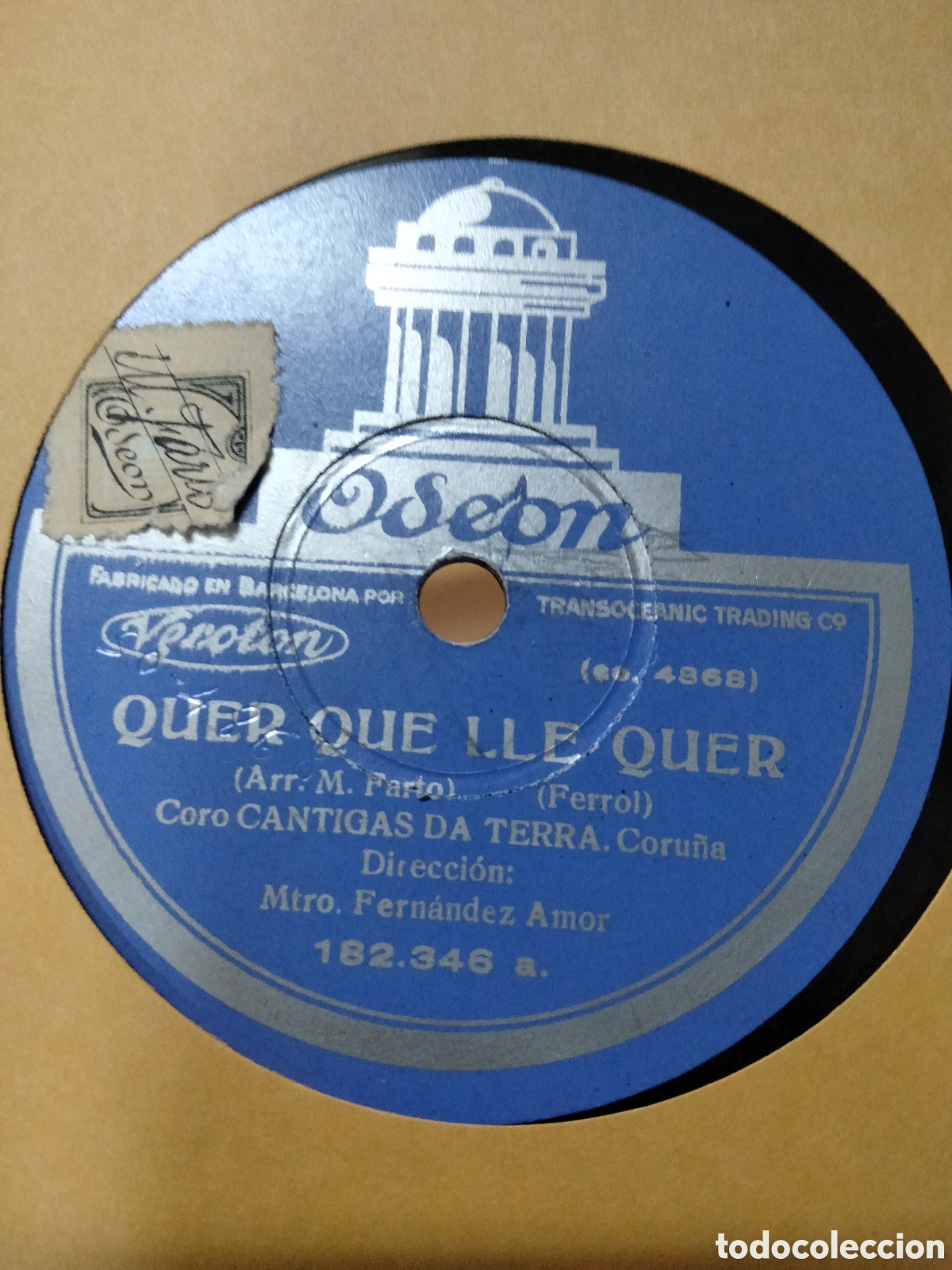 Discos de pizarra: 4 Discos Gallegos Cantigas da terra. - Foto 6