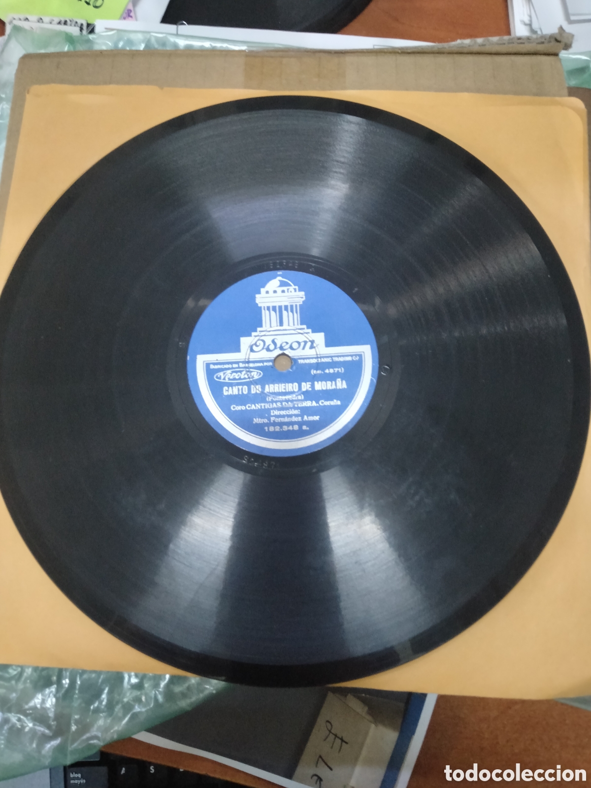 Discos de pizarra: 4 Discos Gallegos Cantigas da terra. - Foto 11