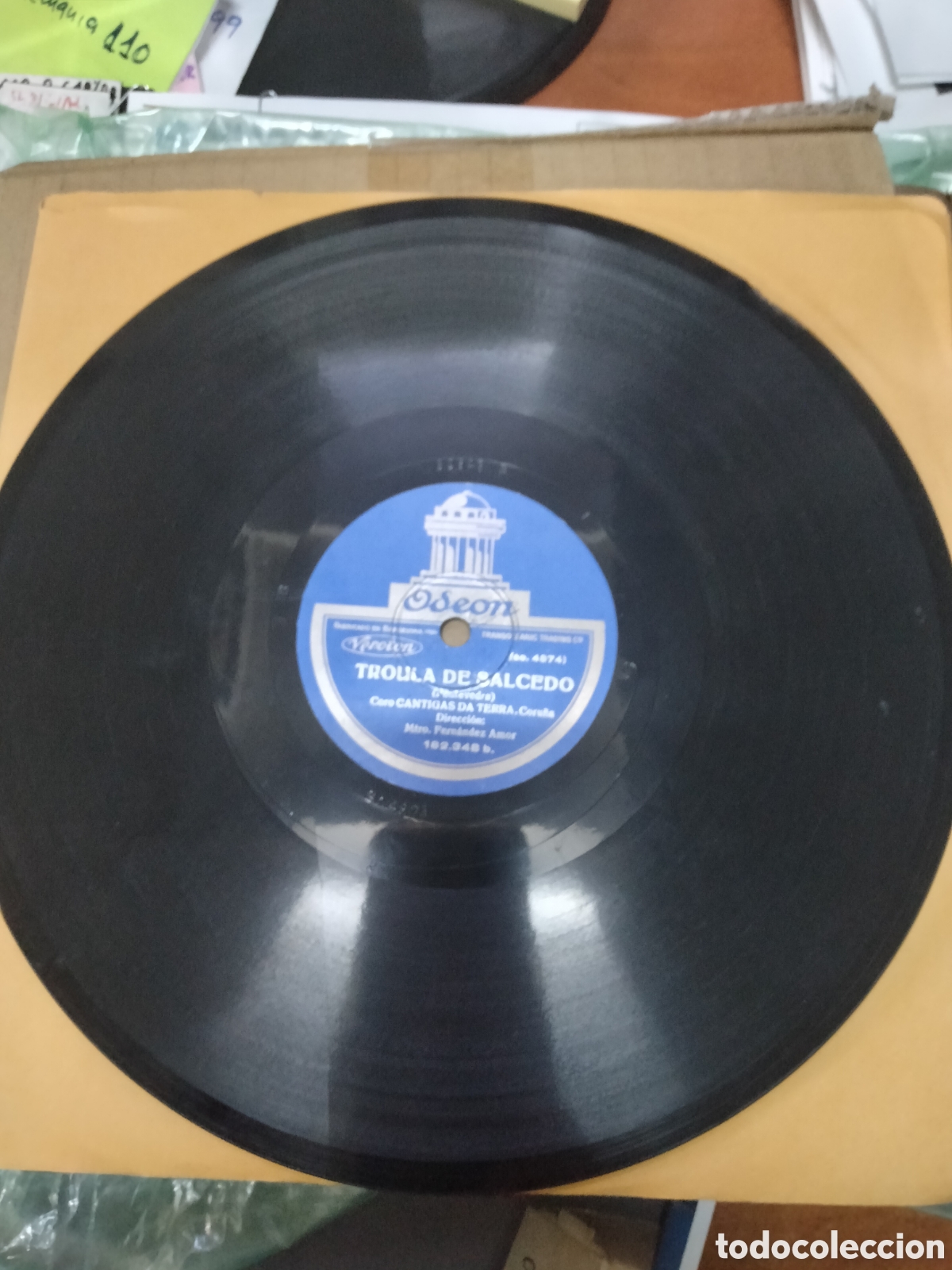Discos de pizarra: 4 Discos Gallegos Cantigas da terra. - Foto 12