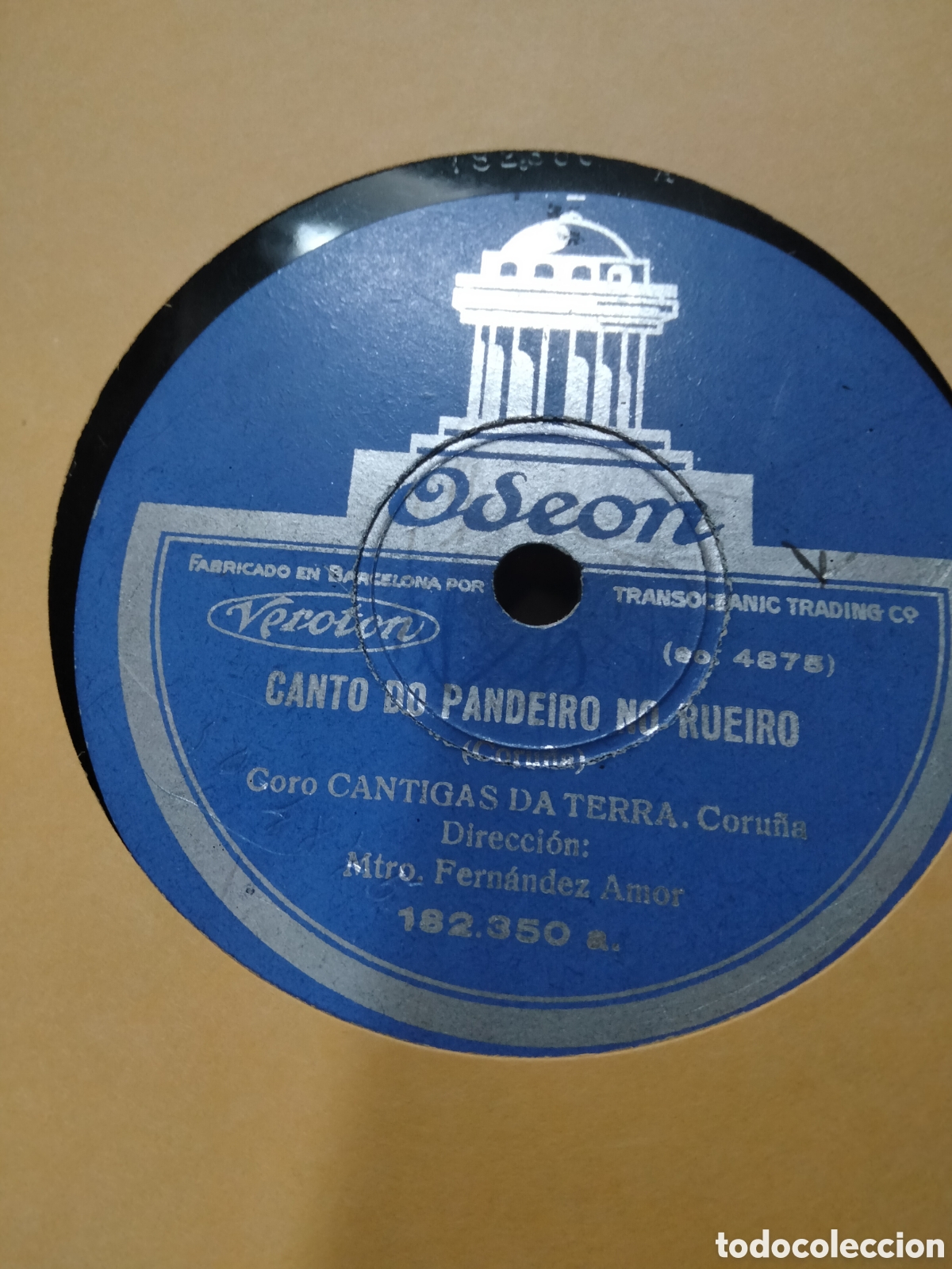 Discos de pizarra: 4 Discos Gallegos Cantigas da terra. - Foto 1