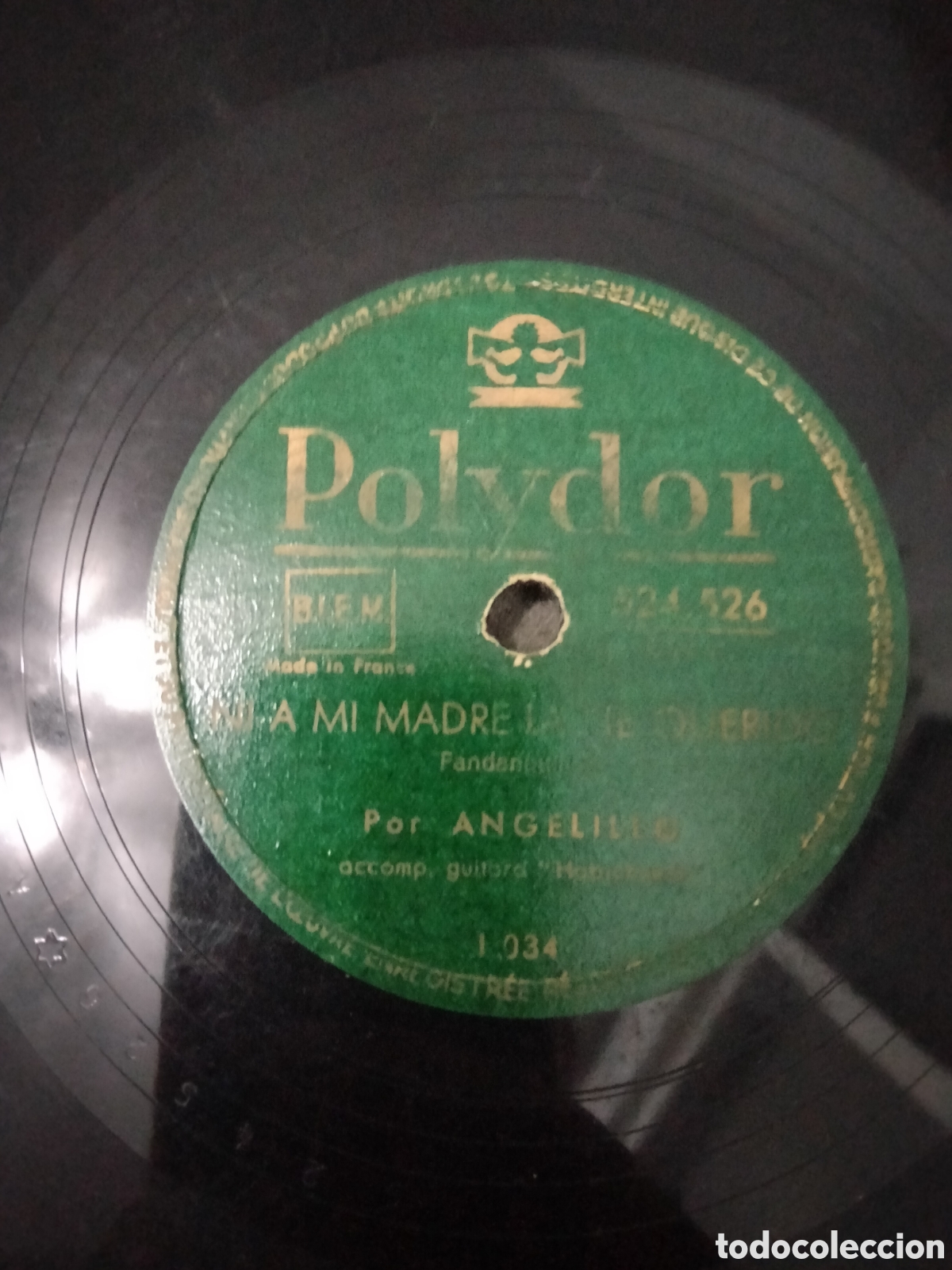 Discos de pizarra: Disco Angelillo NI A MI MADRE LA HE QUERIDO - Foto 1