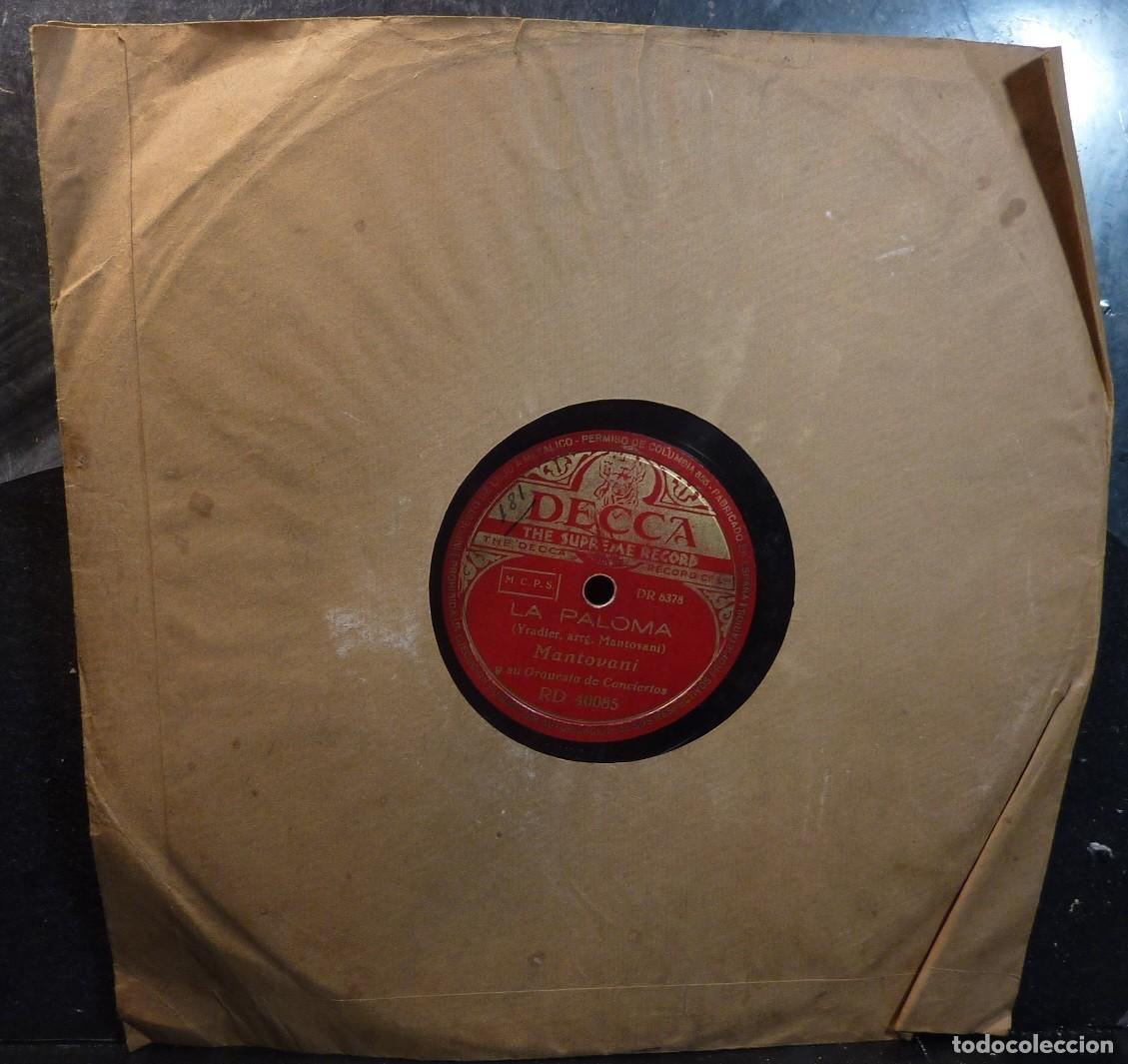 Discos de pizarra: MANTOVANI // LA PALOMA / BARCAROLA // DISCO PIZARRA - Foto 2
