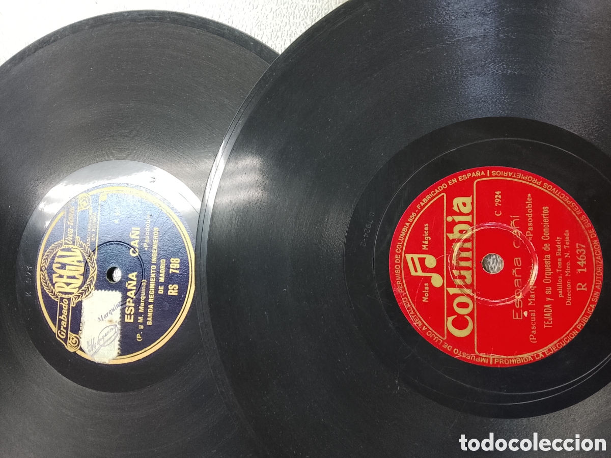 Discos de pizarra: 2 discos de pizarra Espa&ntilde;a ca&ntilde;&iacute; - Foto 1