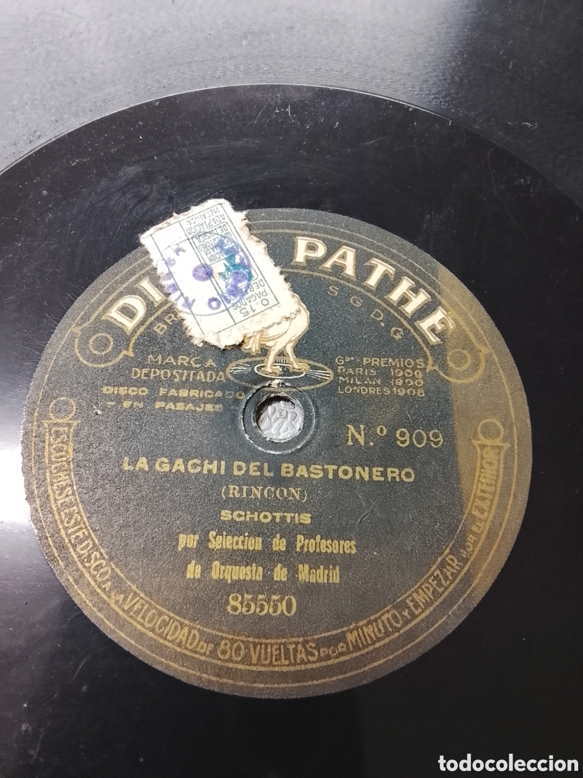 Discos de pizarra: Disco de pizarra Col&oacute;n Col&oacute;n y la gachi del bastonero - Foto 2