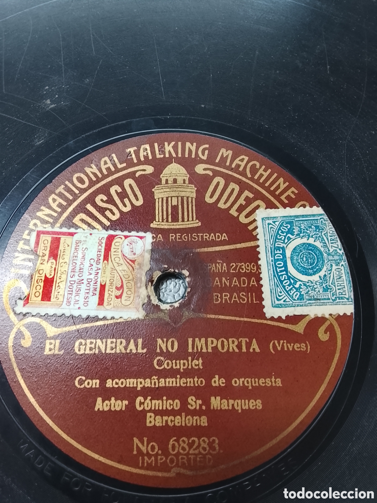 Discos de pizarra: Disco de pizarra el general no importa di&aacute;logo c&oacute;mico - Foto 1