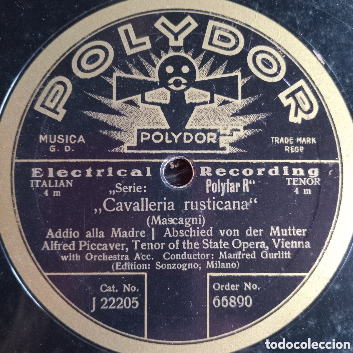 Discos de pizarra: CAVALLERIA RUSTICANA -MATHA EN SU SOBRE ORIGINAL - Foto 2