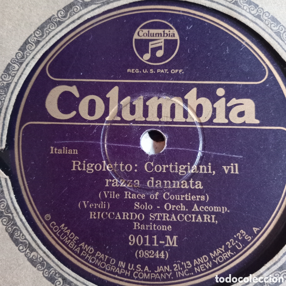 Discos de pizarra: EL BARBERO DE SEVILLA - RIHOLETO GEABADO E USA - Foto 2