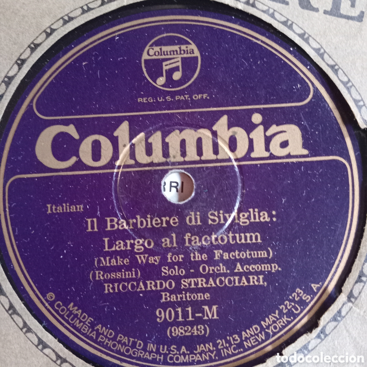 Discos de pizarra: EL BARBERO DE SEVILLA - RIHOLETO GEABADO E USA - Foto 1