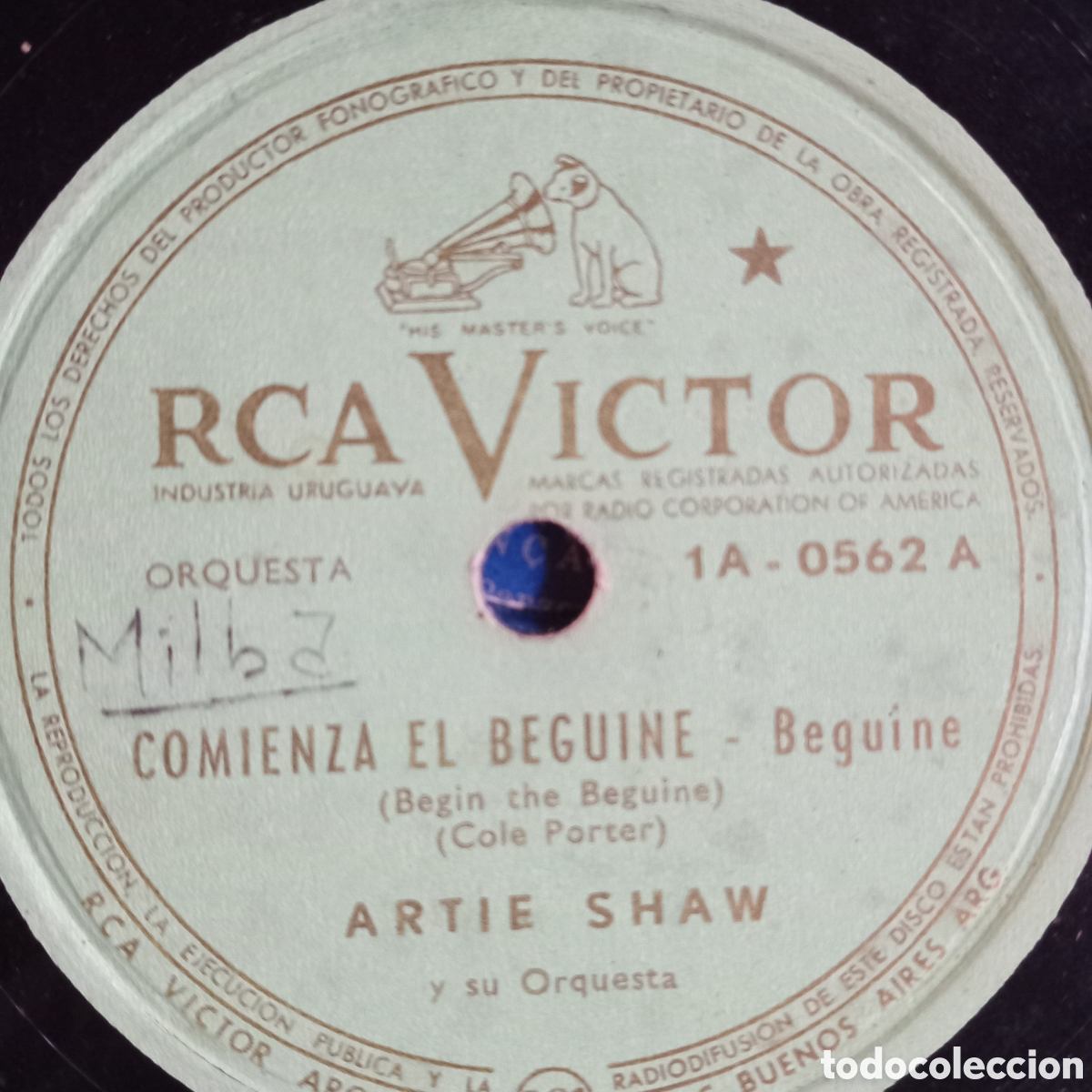 Discos de pizarra: ARTIE SHAW -,COMIENZA EL BEGIN - FRENESI - Foto 1