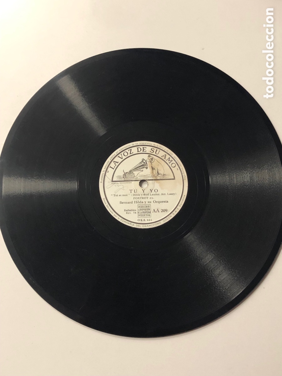 Discos de pizarra: Disco pizarra Bernard Hilda Marco Polo tu y yo - Foto 3