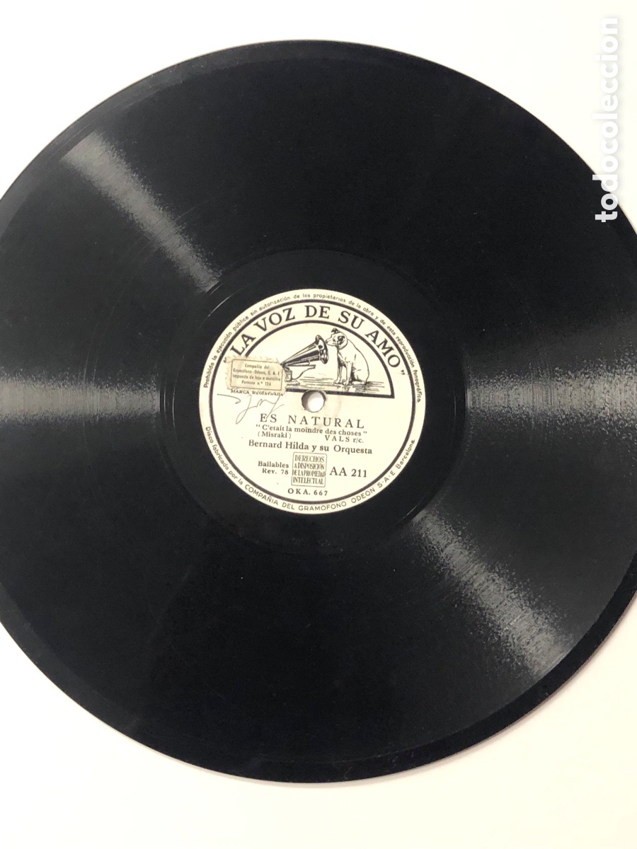 Discos de pizarra: Disco pizarra Bernard Hilda los dos es natural - Foto 3