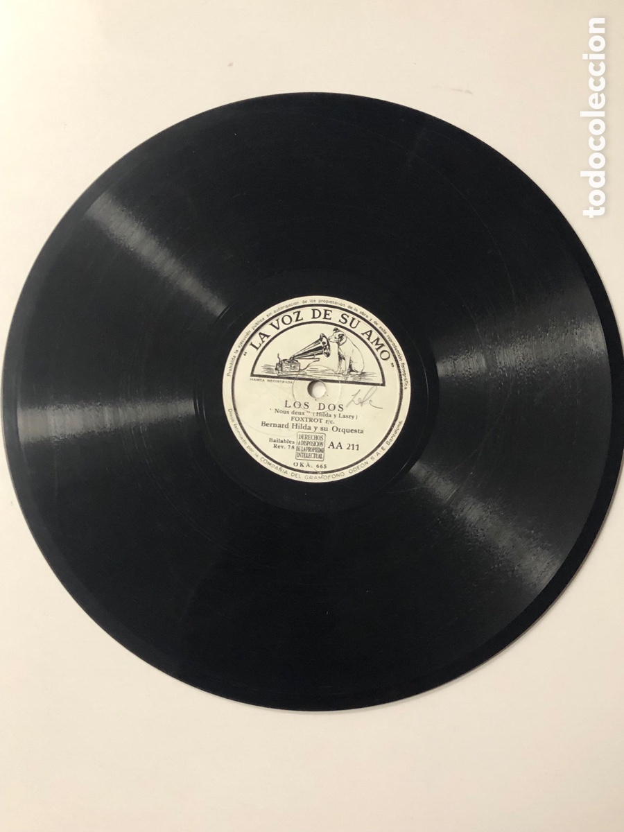 Discos de pizarra: Disco pizarra Bernard Hilda los dos es natural - Foto 1