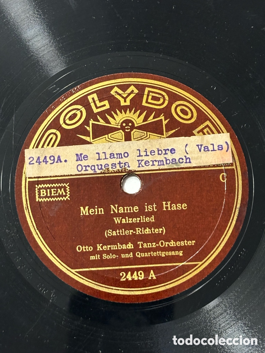 Discos de pizarra: Disco pizarra Polydor Otto Kermbach - Foto 2