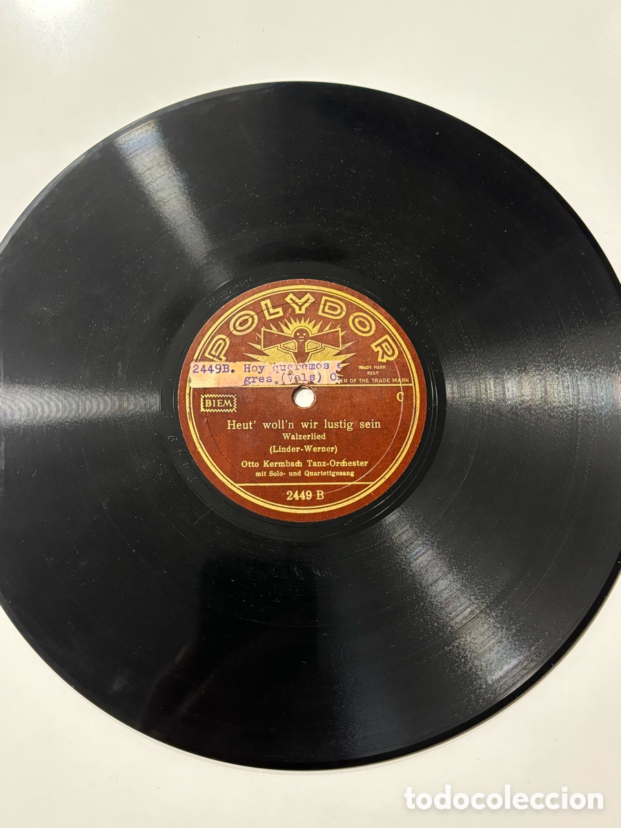 Discos de pizarra: Disco pizarra Polydor Otto Kermbach - Foto 3