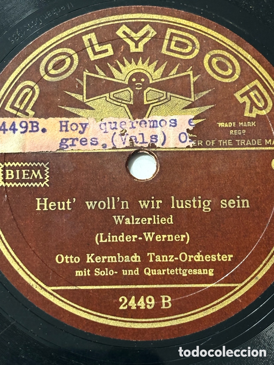 Discos de pizarra: Disco pizarra Polydor Otto Kermbach - Foto 4