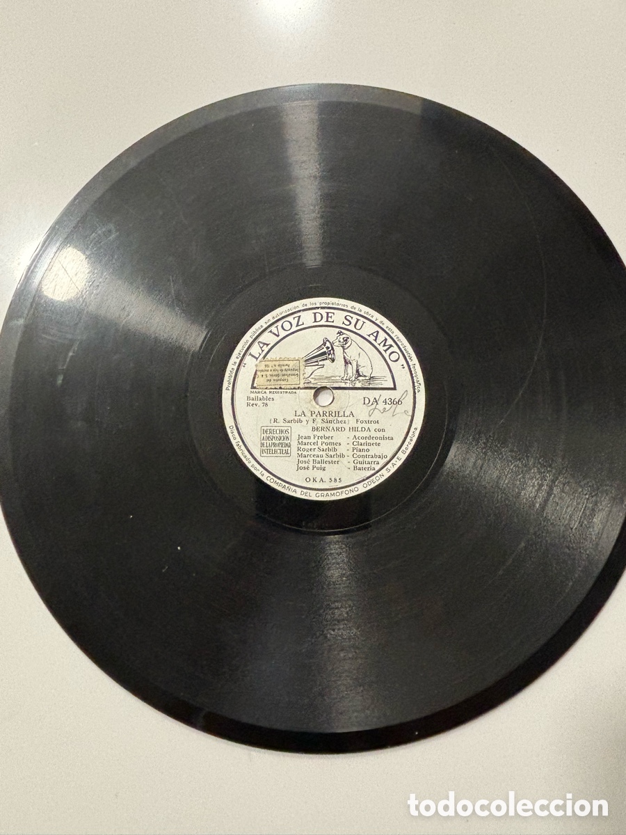 Discos de pizarra: Disco pizarra Bernard Hilda Ritz hotel la parrilla - Foto 4